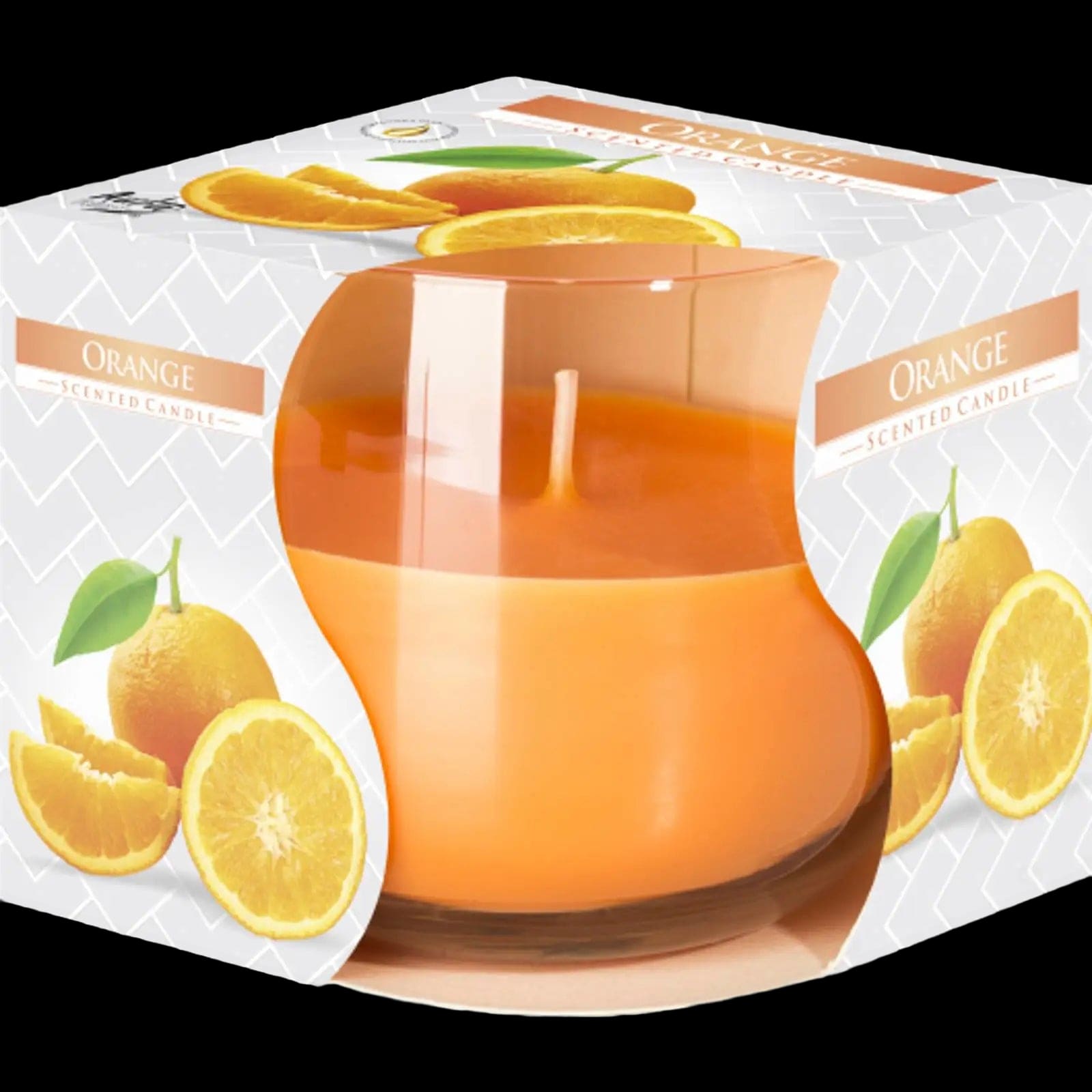 Scented Glass Jar Candle - Orange - Candles - Ancient