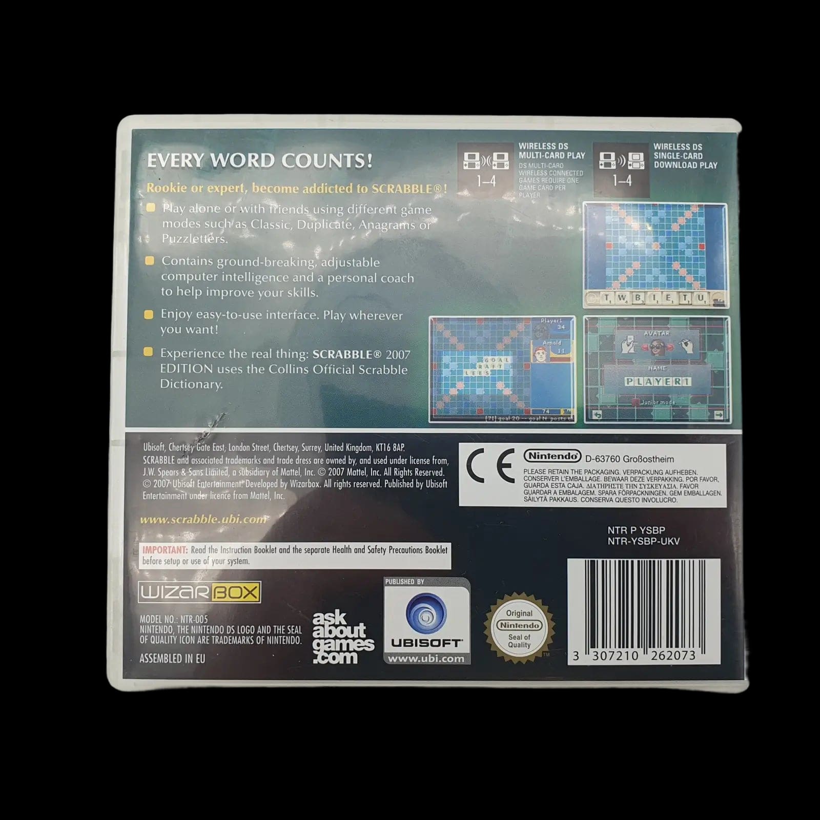 Scrabble Nintendo Ds Nds Ubisoft 2007 Cib - Video Games - 2