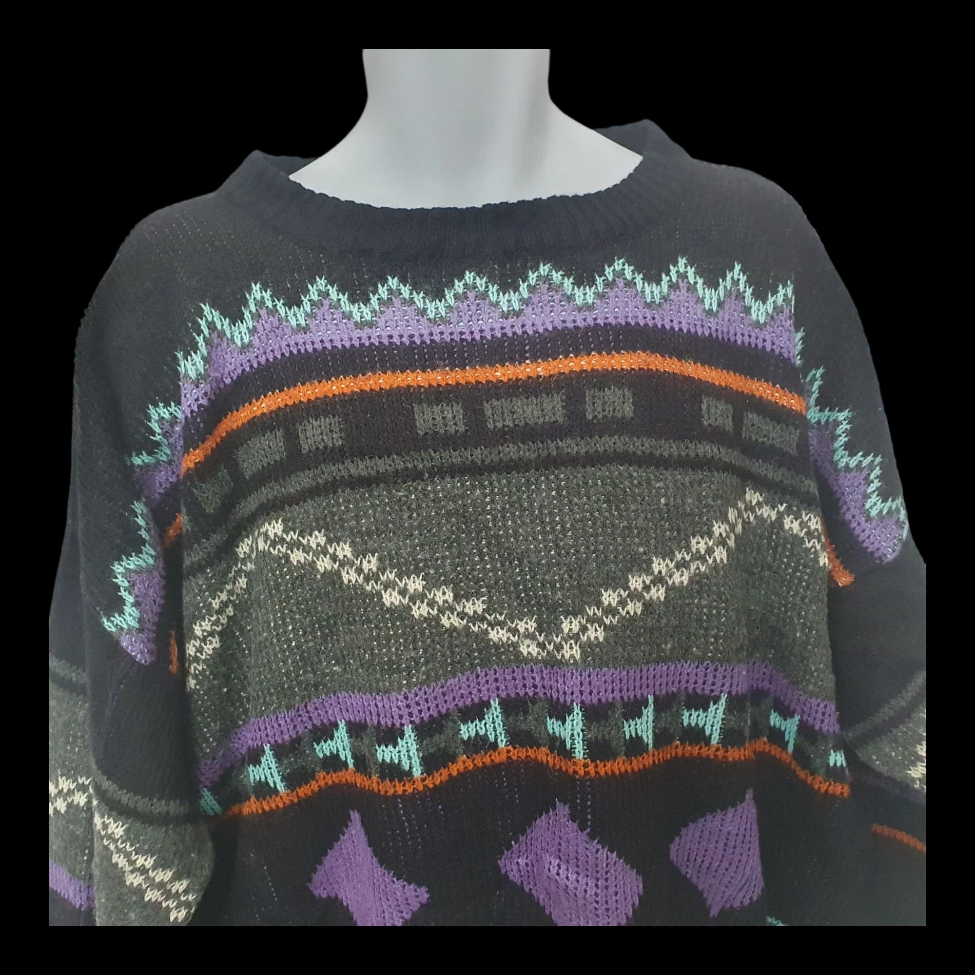 Sears Roebuck Mens Vintage Knitted Jumper UK 4XL Funky