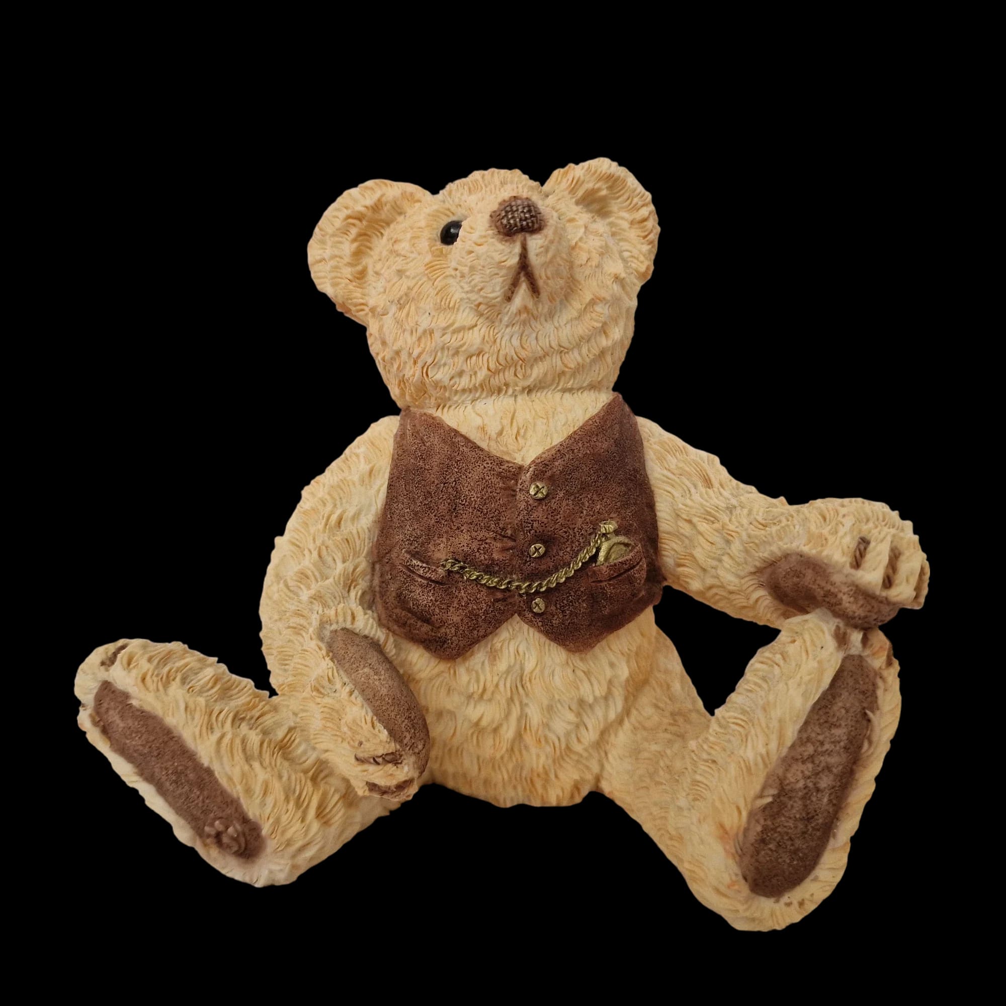 Sherratt And Simpson Bear Sat Wearing Waistcoat Ceramic