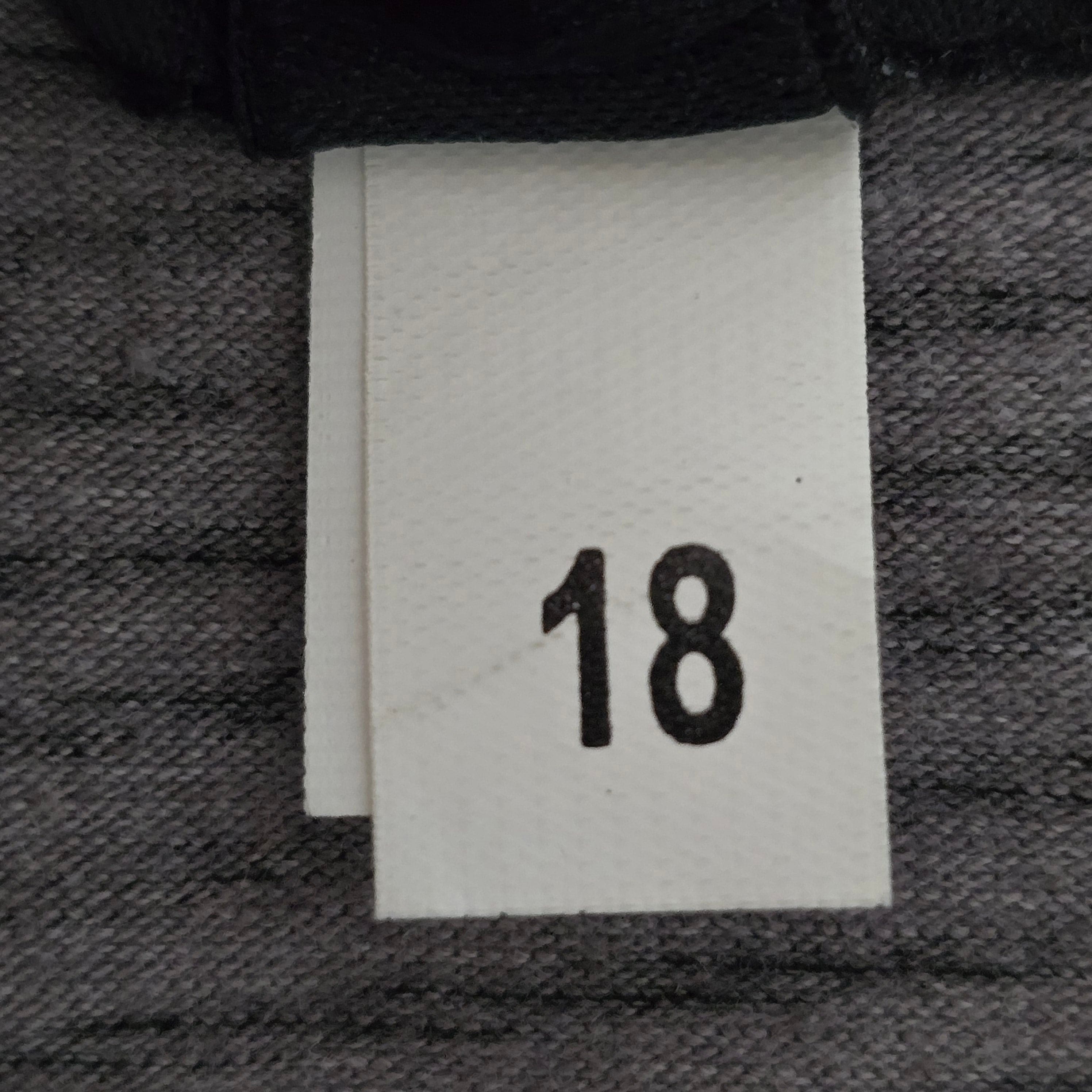 Simply Be Black Grey Striped Midi T-Shirt Dress UK 18 New