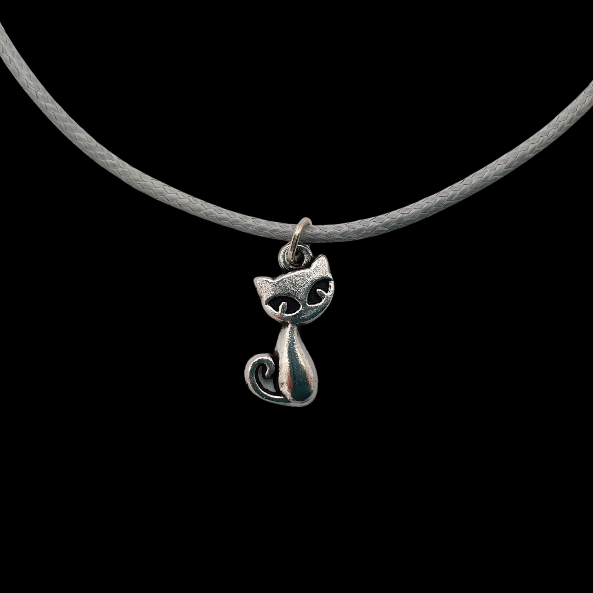 Sitting Pet Cat Necklace Cute Pendant Charm Handmade