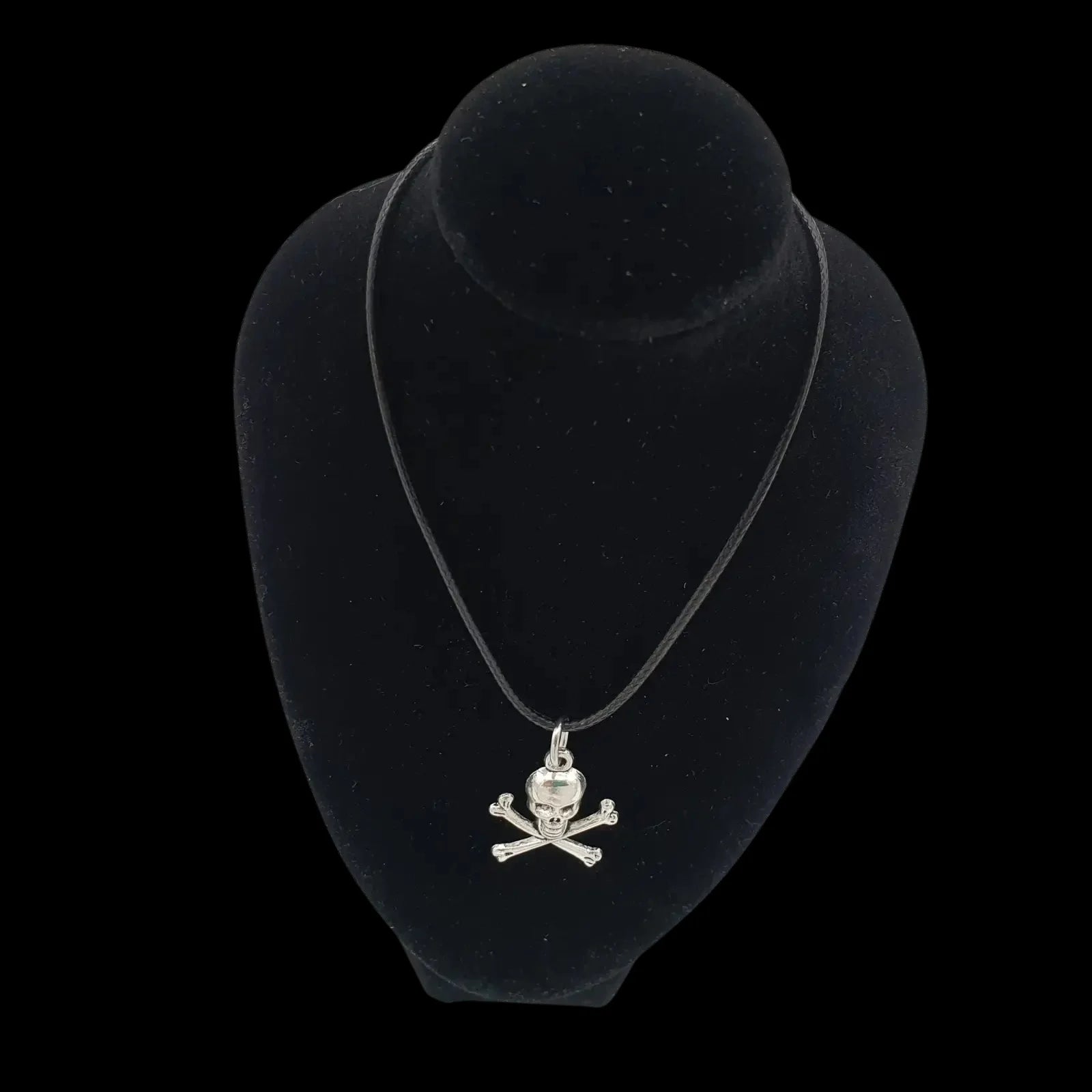 Skull Crossbones Pirate Necklace Halloween Charm Pendant