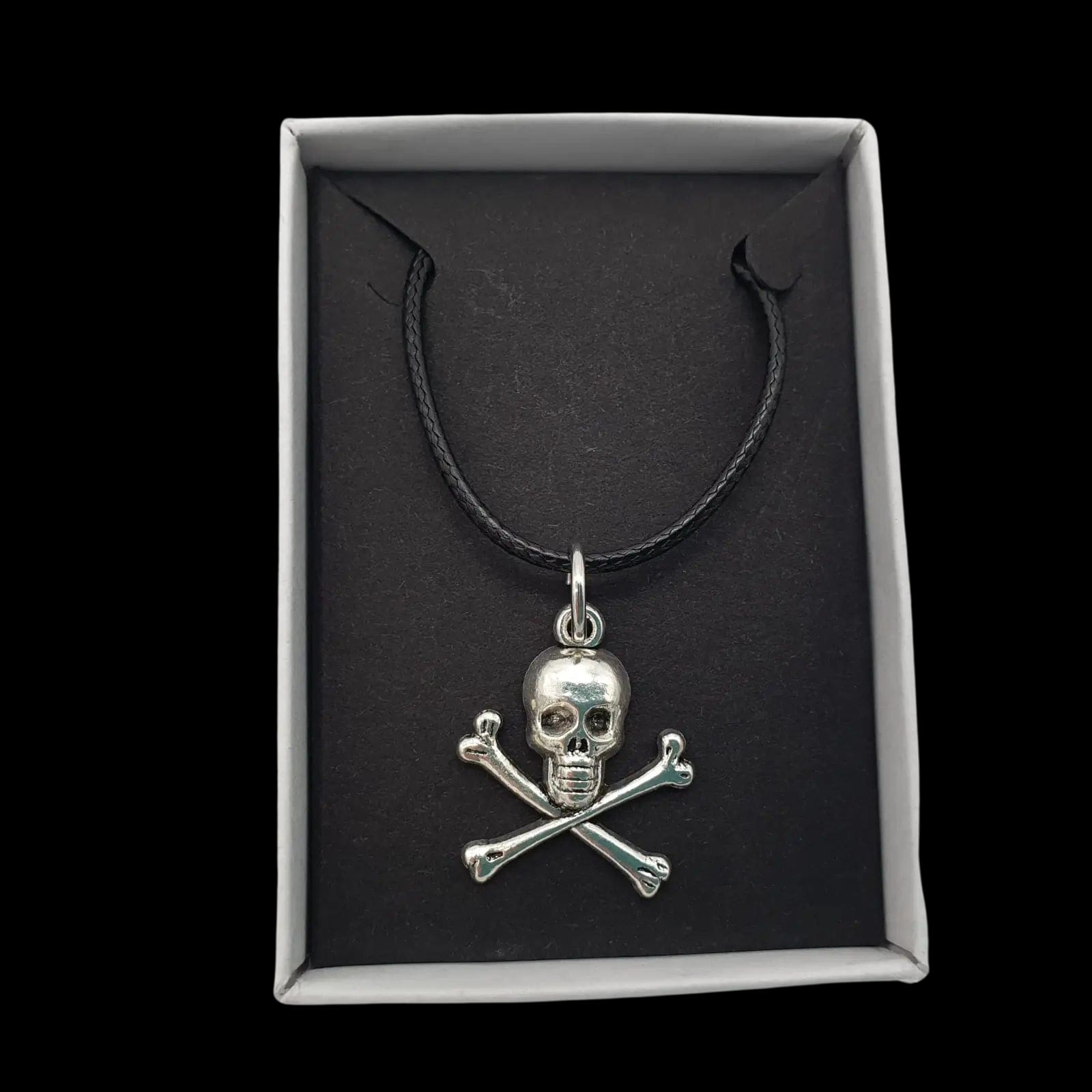 Skull Crossbones Pirate Necklace Halloween Charm Pendant