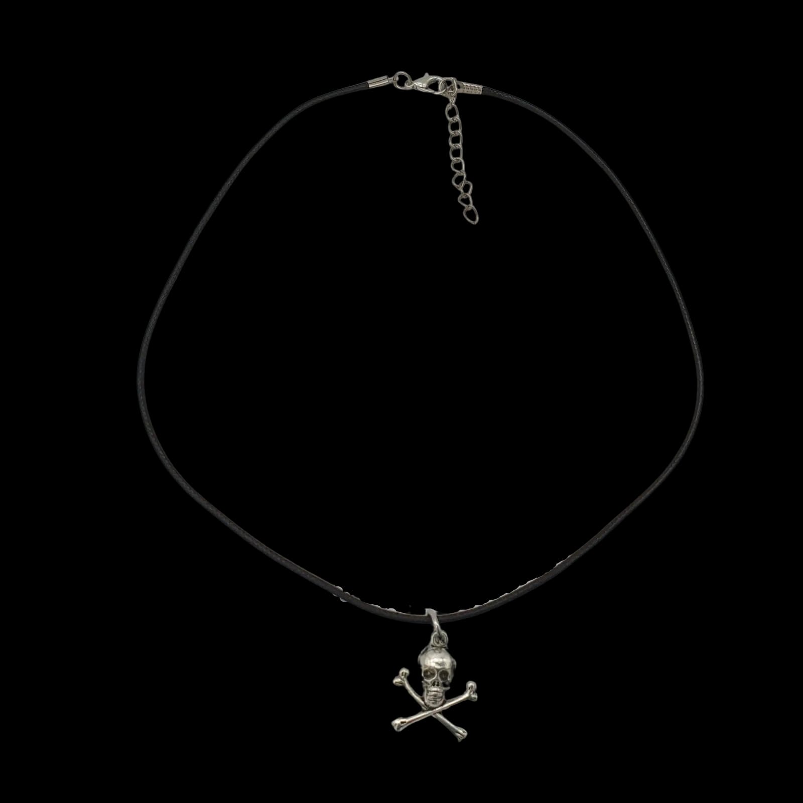 Skull Crossbones Pirate Necklace Halloween Charm Pendant