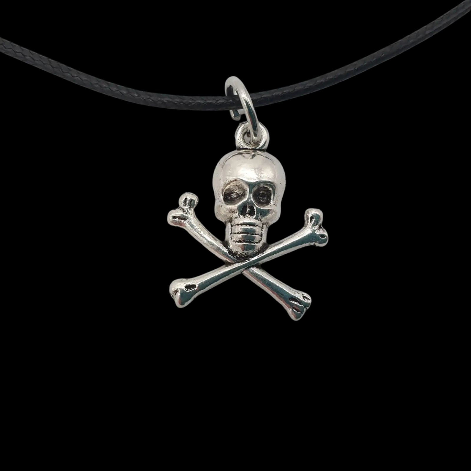 Skull Crossbones Pirate Necklace Halloween Charm Pendant