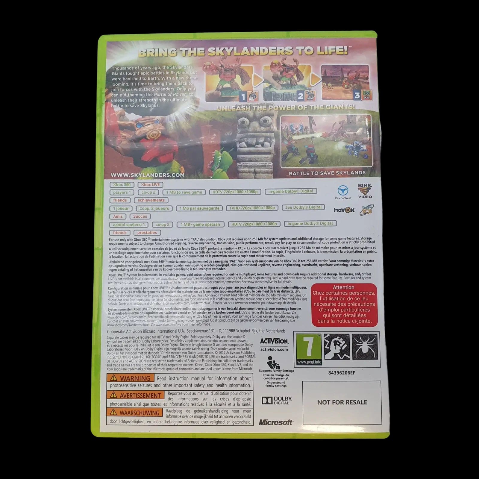 Skylanders Giants Microsoft Xbox 360 Activision 2012 Video