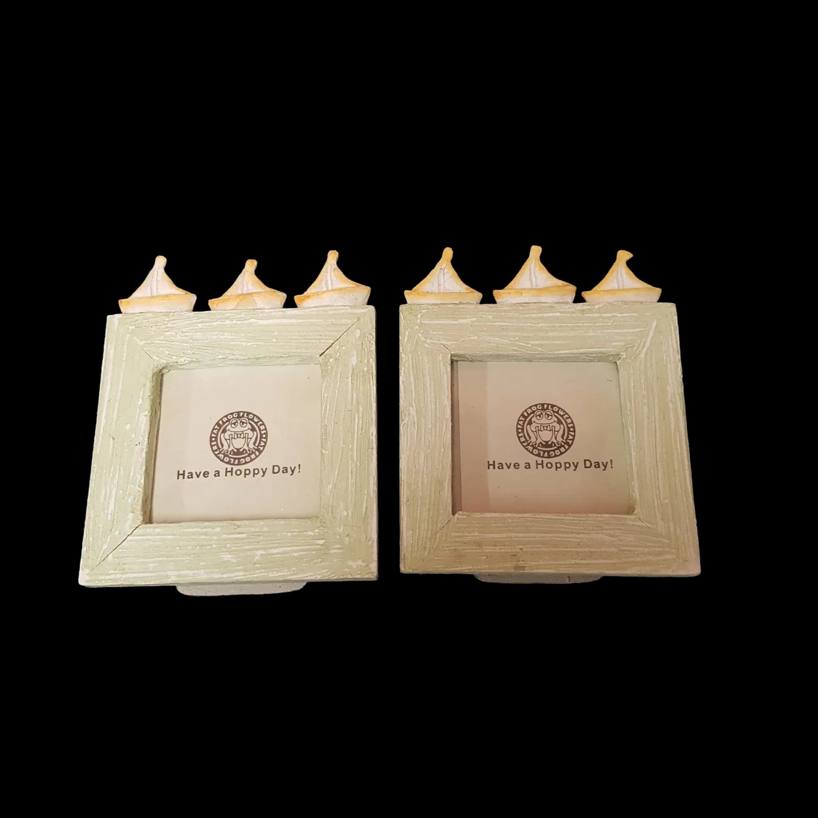 Small Boat Photo Frames Set Of 2 - New - Picture Frame