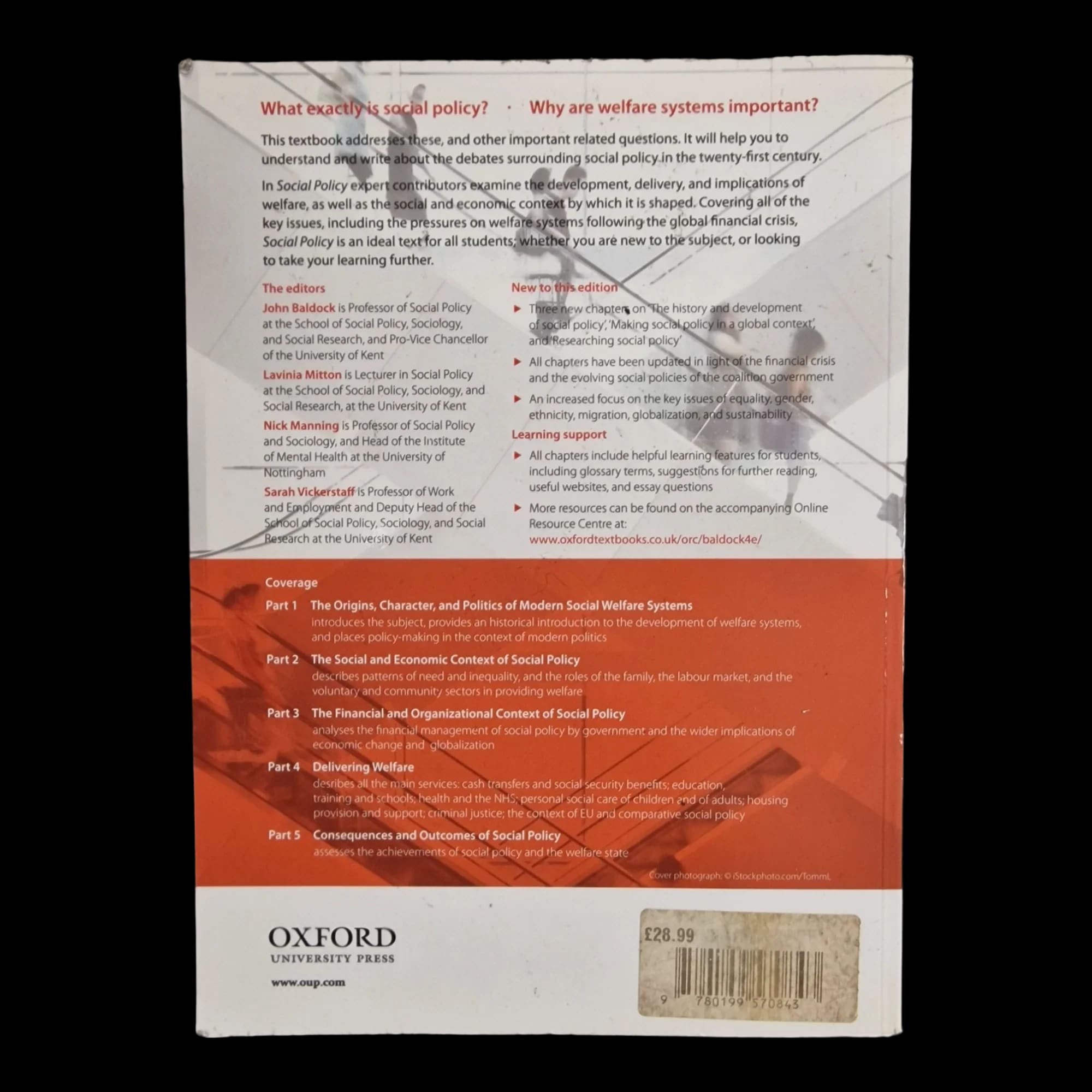 Social Policy Oxford University Fourth Edition