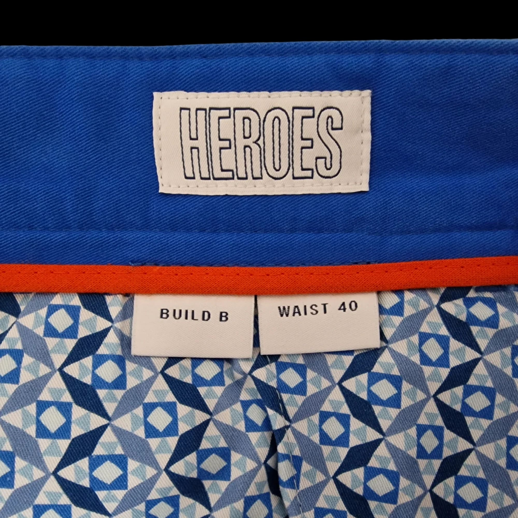 Spoke Heroes 40 Waist Build B Blue Mens Trousers - 7 - 3353