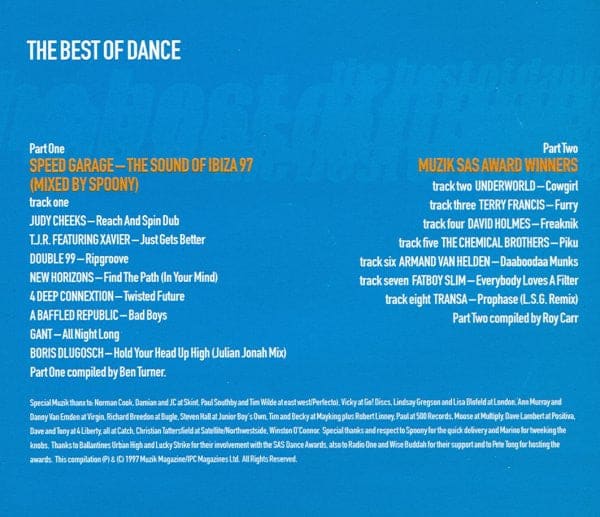 Spoony* / Various - The Best Of Dance (cd Comp P/mixed)