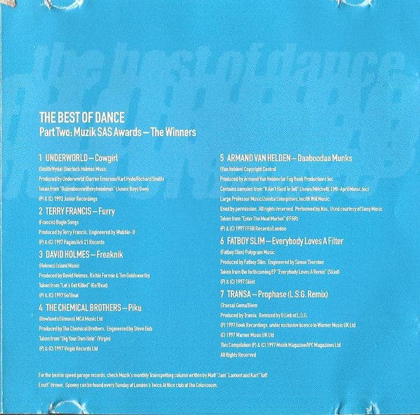 Spoony* / Various - The Best Of Dance (cd Comp P/mixed)