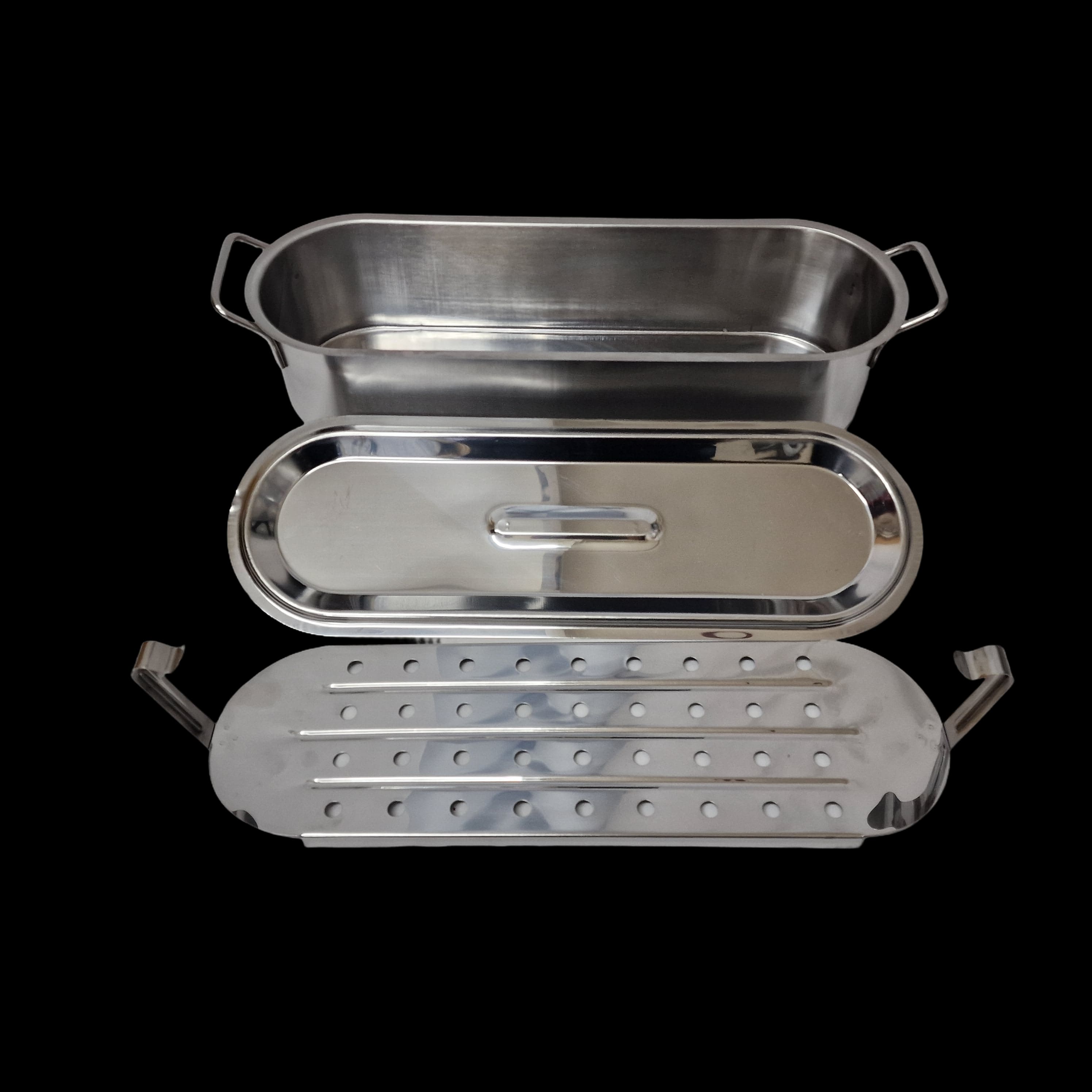 Stainless Steel Steamer Fish Poacher Kettle With Lift
