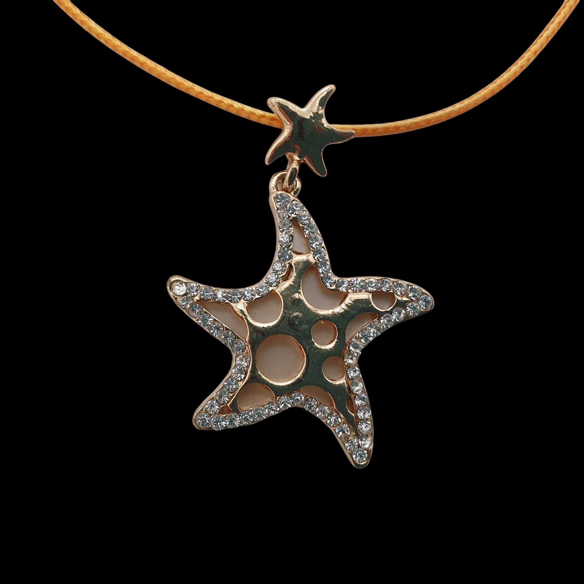 Starfish Sealife Gems Necklace Aquatic Fish Pendant Charm