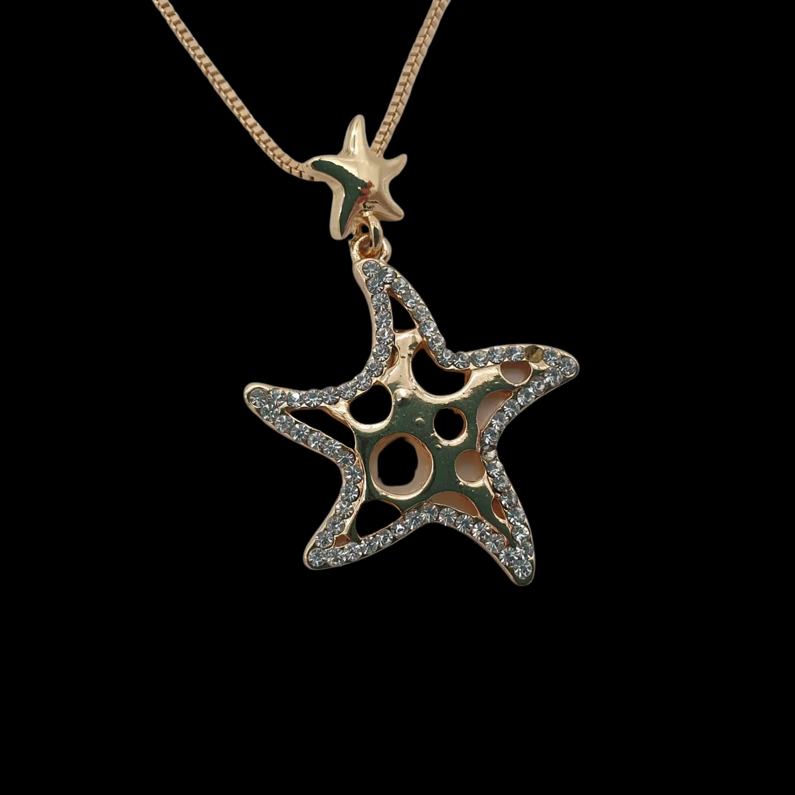 Starfish Sealife Gems Necklace Beach Fish Pendant Charm