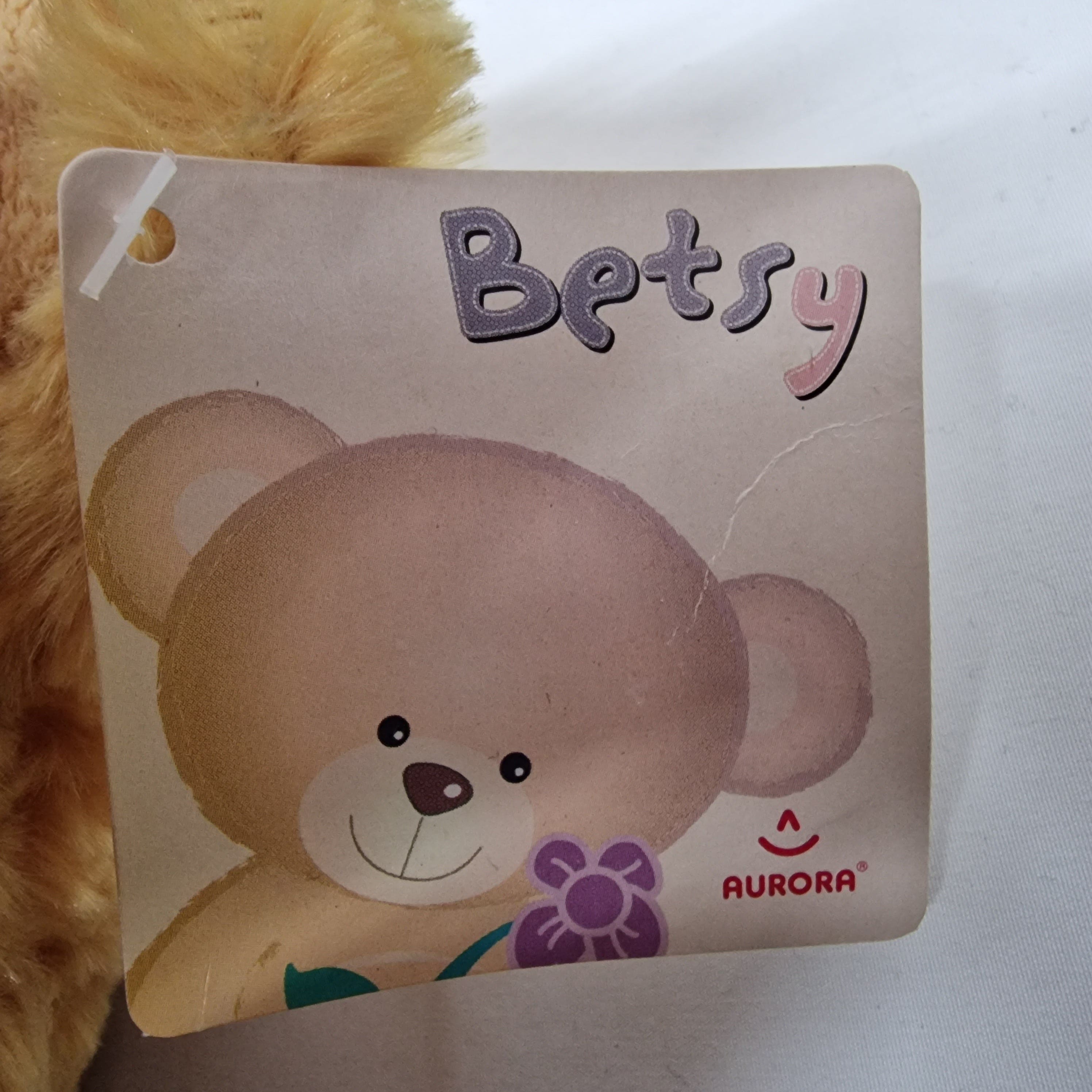 Super Soft Toy New Aurora Plush Betsy Cuddly Stuffed Bear