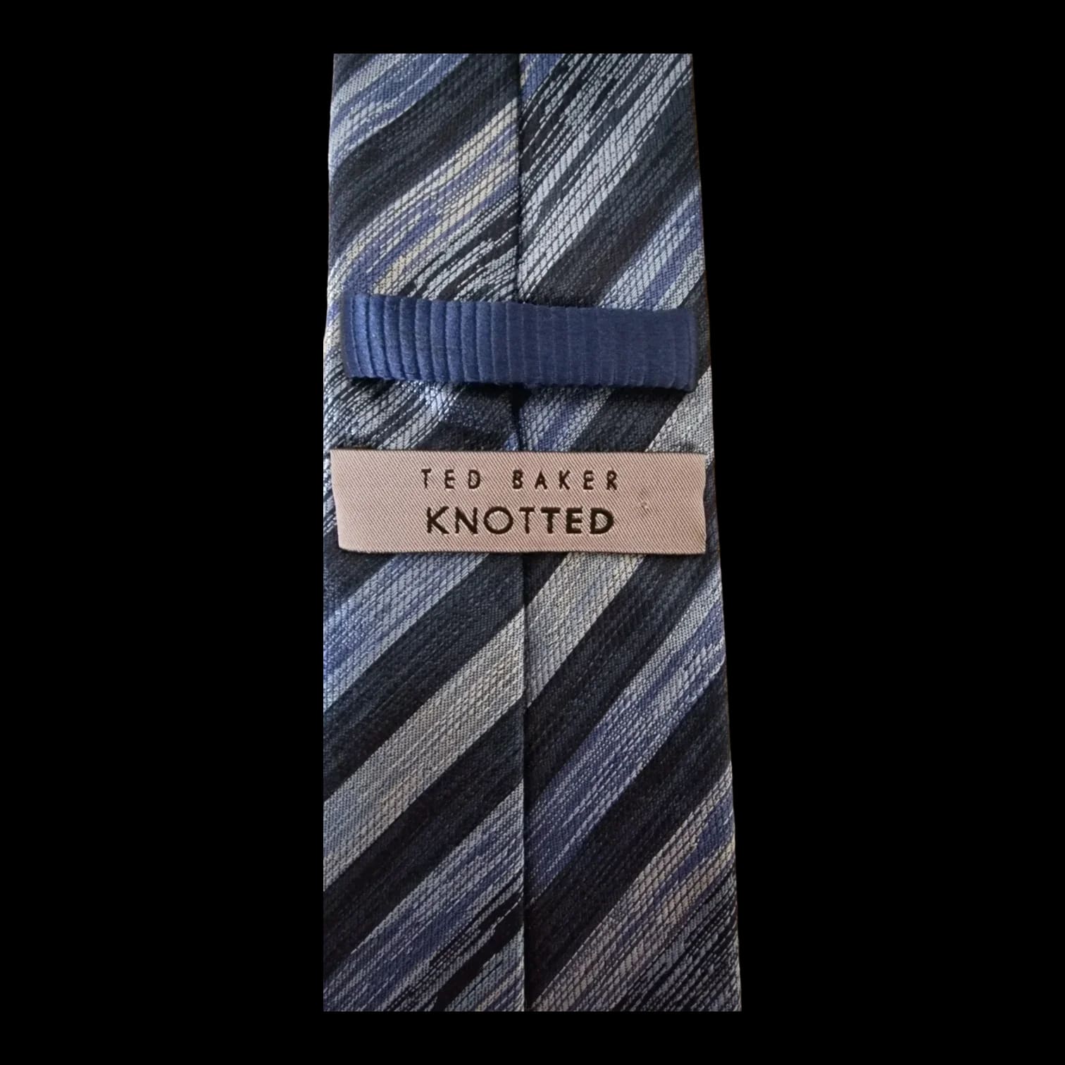Ted Baker Blue Striped Silk Tie - Ties - 3 - 1221