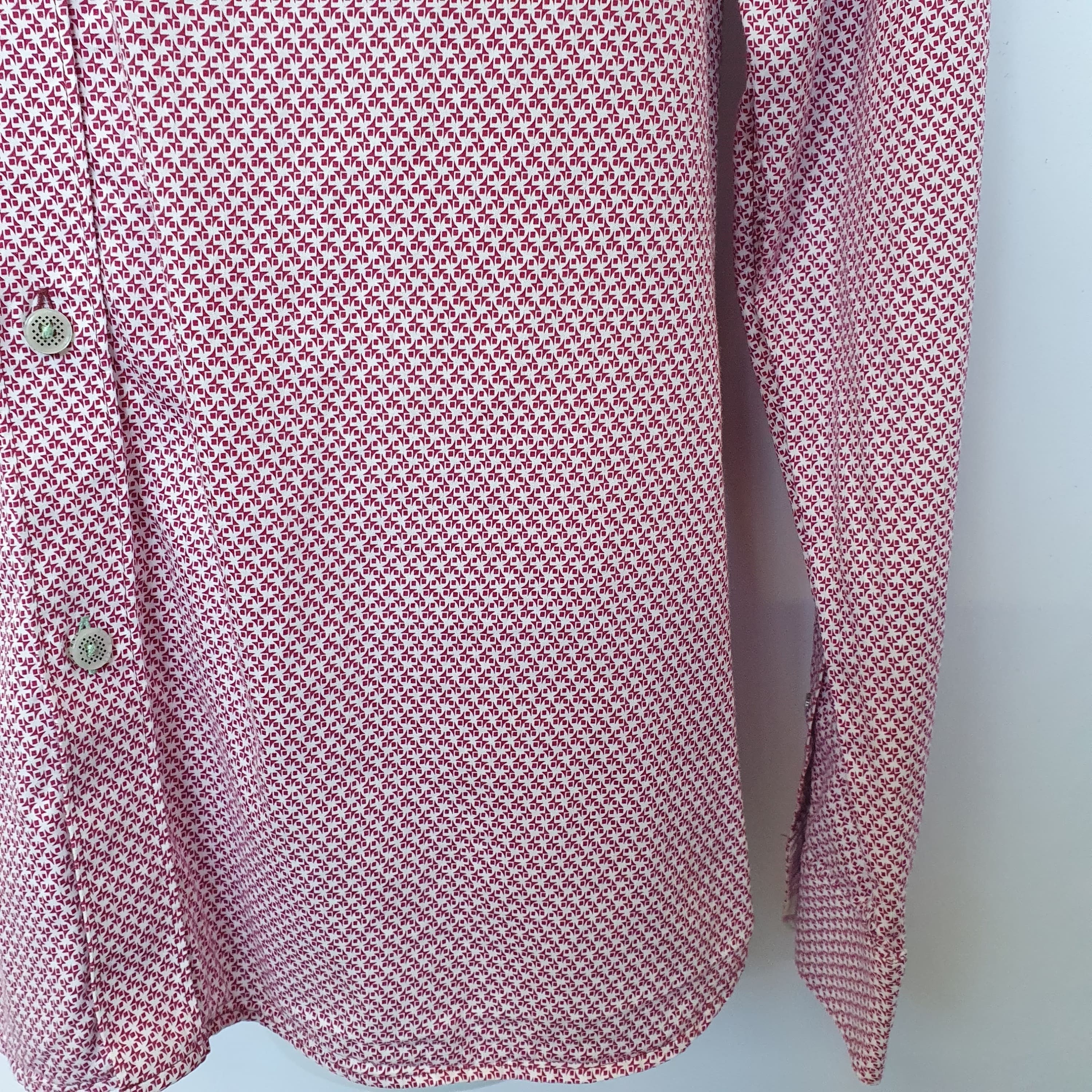 Ted Baker Mens XL Pink Patterned Long Sleeve Shirt - Smart