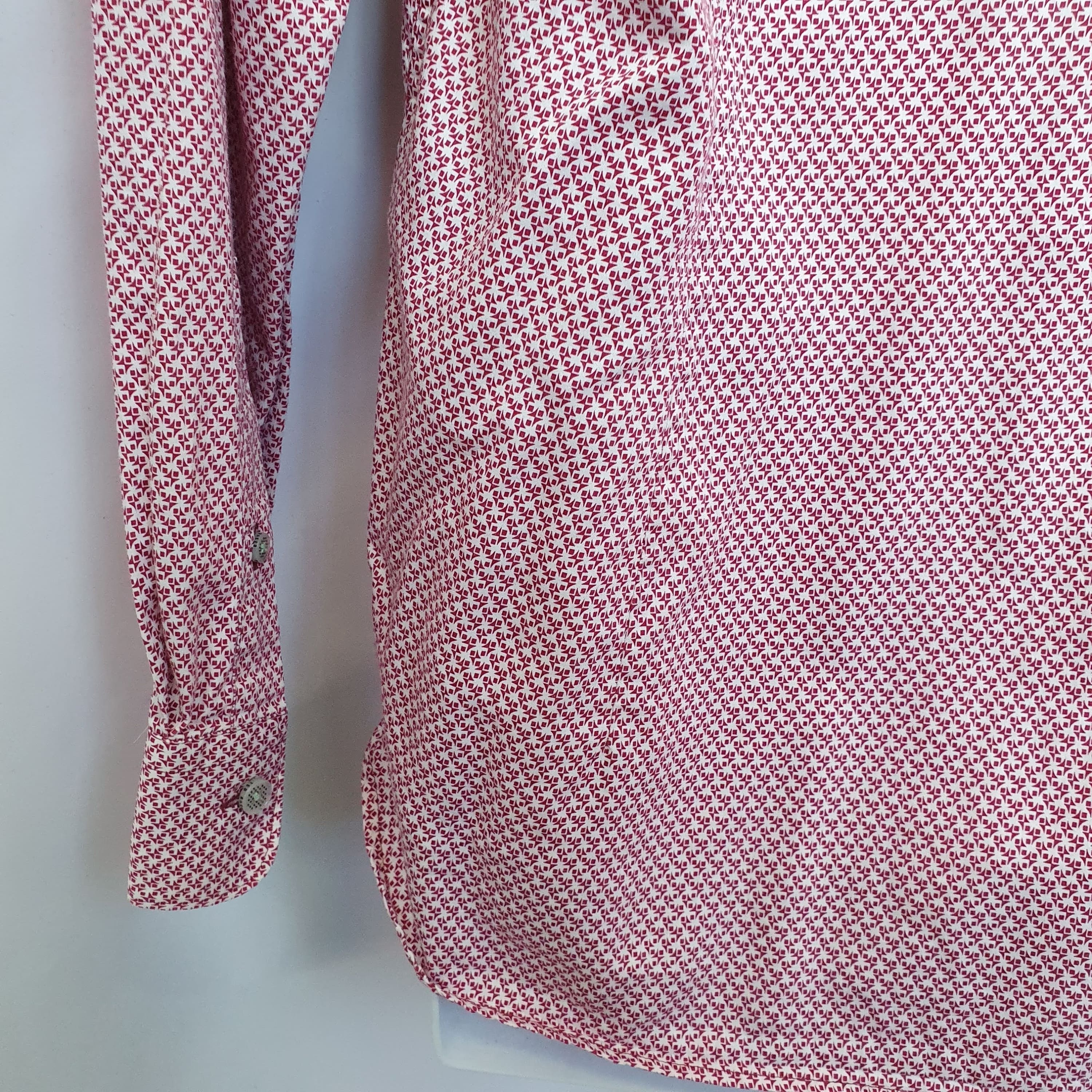 Ted Baker Mens XL Pink Patterned Long Sleeve Shirt - Smart