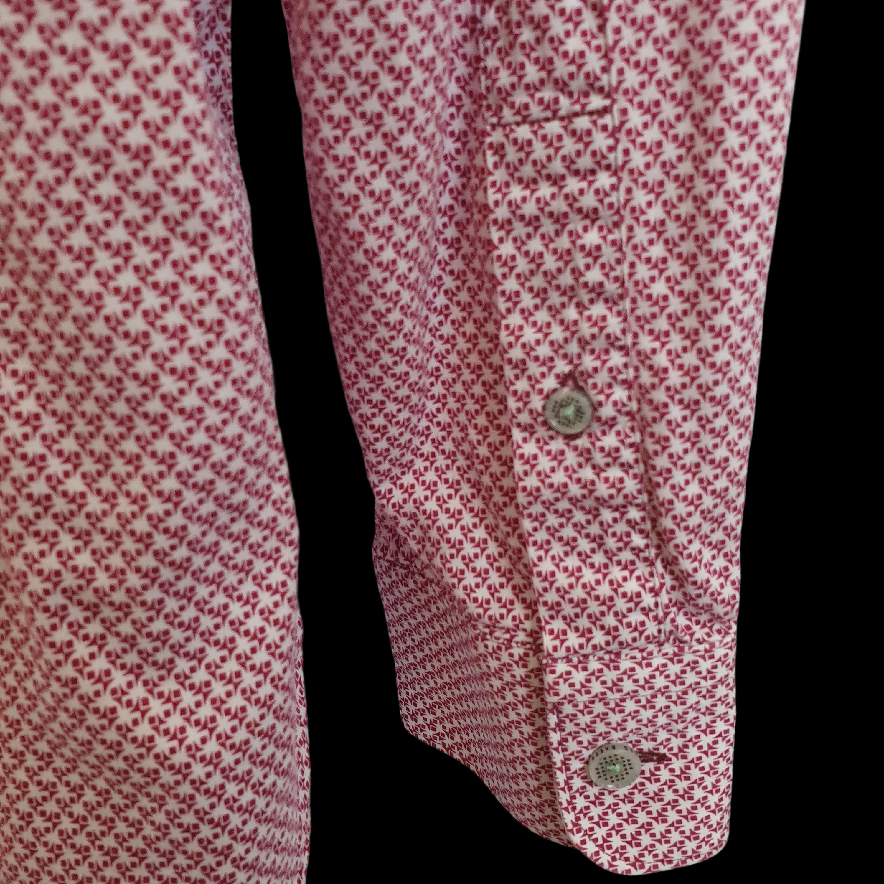 Ted Baker Mens XL Pink Patterned Long Sleeve Shirt - Smart