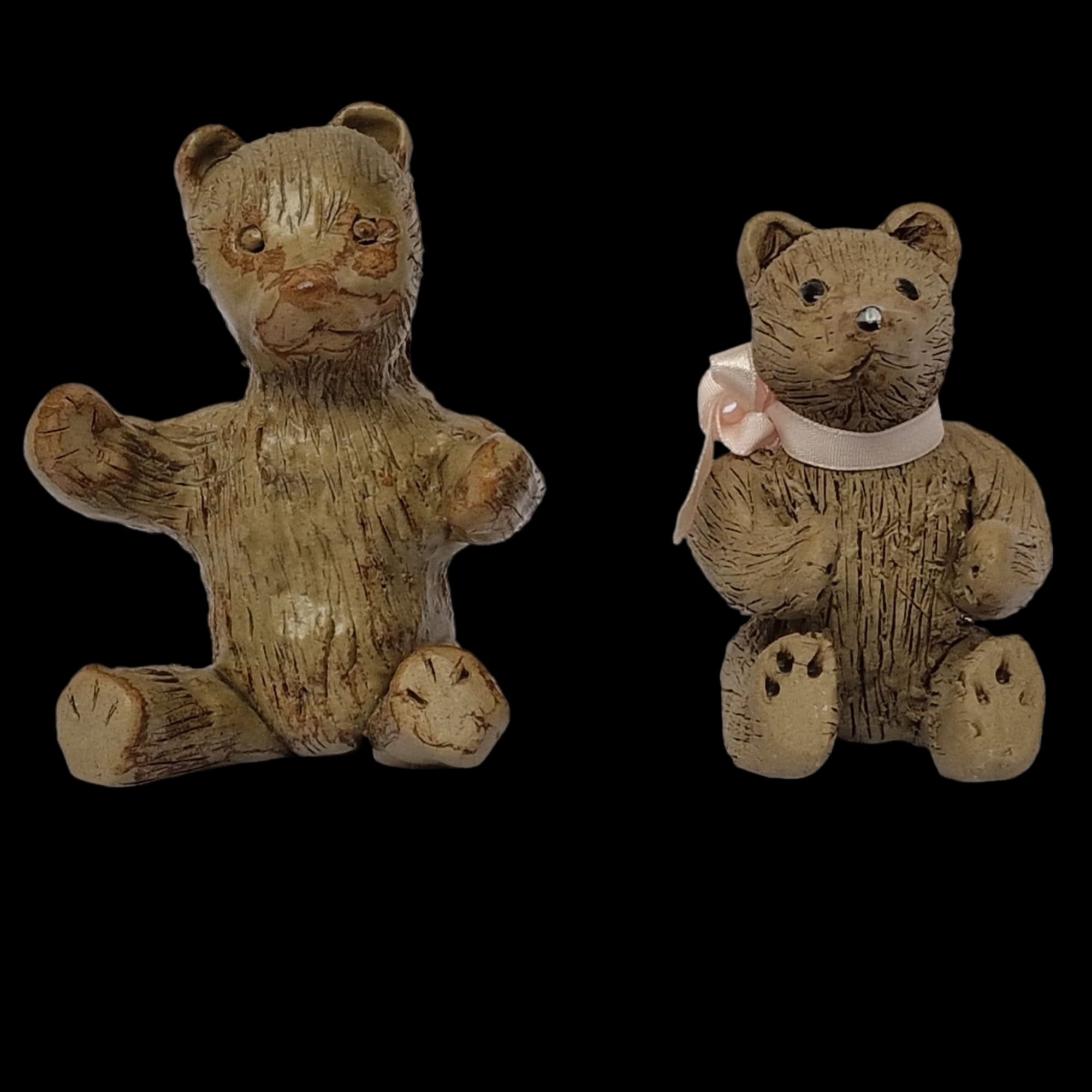 Teddy Bears Handmade Ceramic Collectable Ornamental