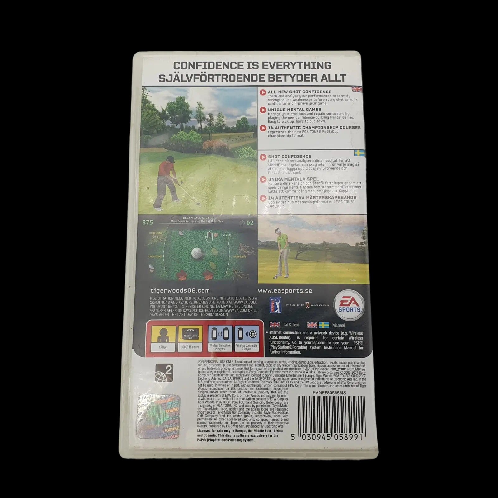 Tiger Woods Pga Tour 08 Sony Psp Ea Sports 2007 Pegi 3