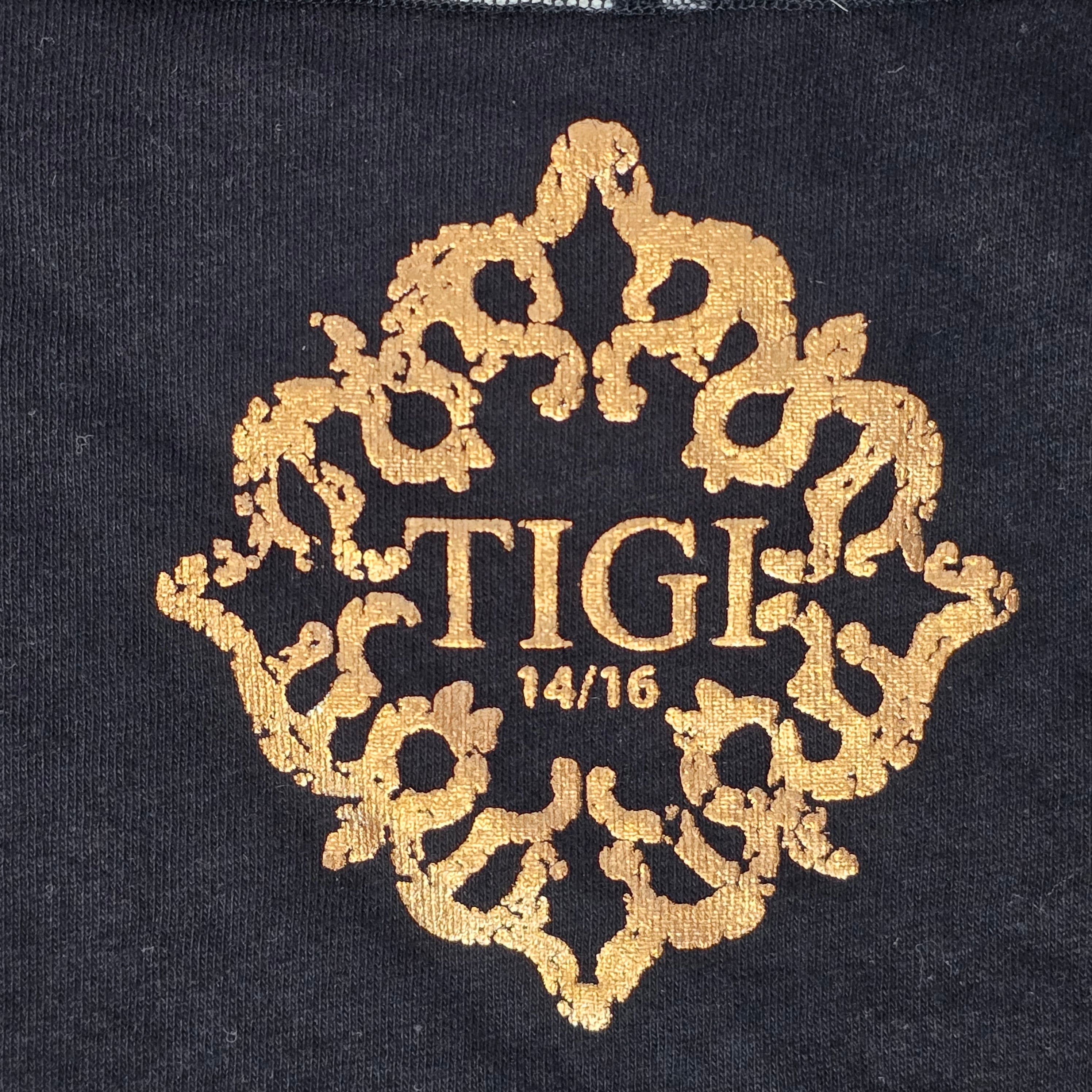 Tigi Womens Black White Geometric Top UK 14/16 - 7 - 3495