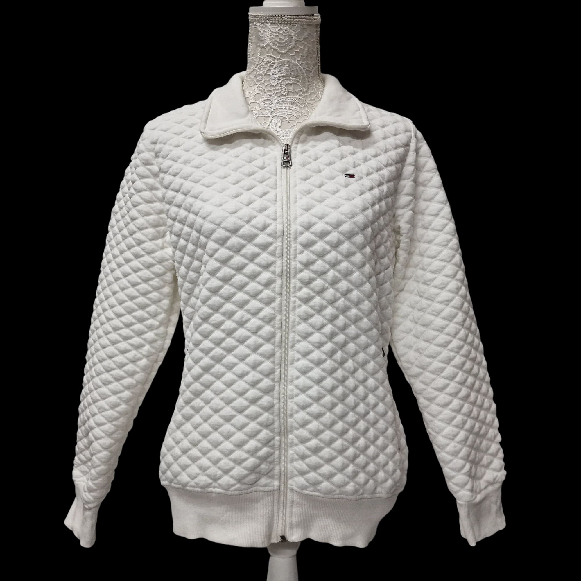 Tommy Hilfiger Womens White Quilted Jacket UK XL