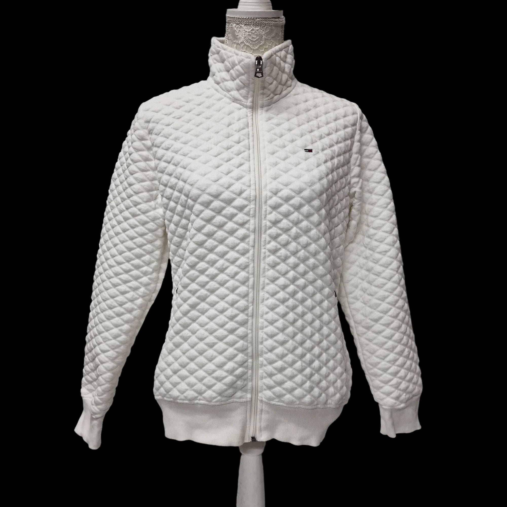 Tommy Hilfiger Womens White Quilted Jacket UK XL