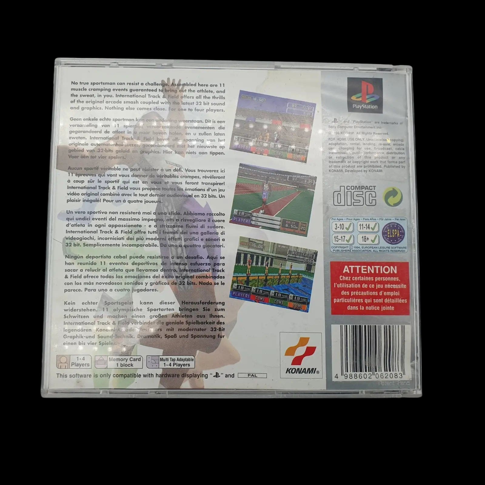 Track Field International Playstation 1 Ps1 Konami 1996