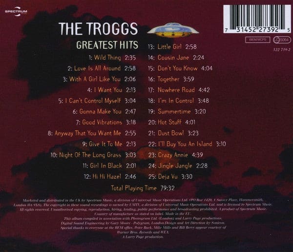 The Troggs - Greatest Hits (cd Comp Re) - Preloved - CD