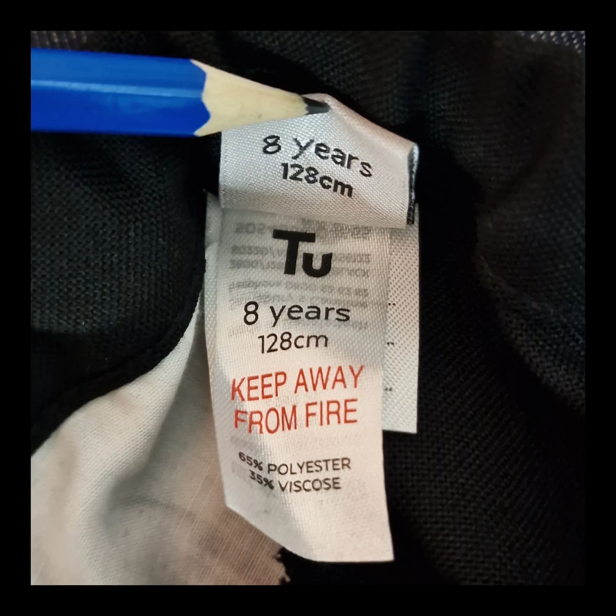 TU Boys Black Schools Trousers 2 Pairs 8 Years - 4 - 711