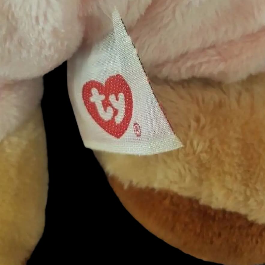 TY Beanie Baby Teddy Bear Wearing Pink Outfit Plush Soft