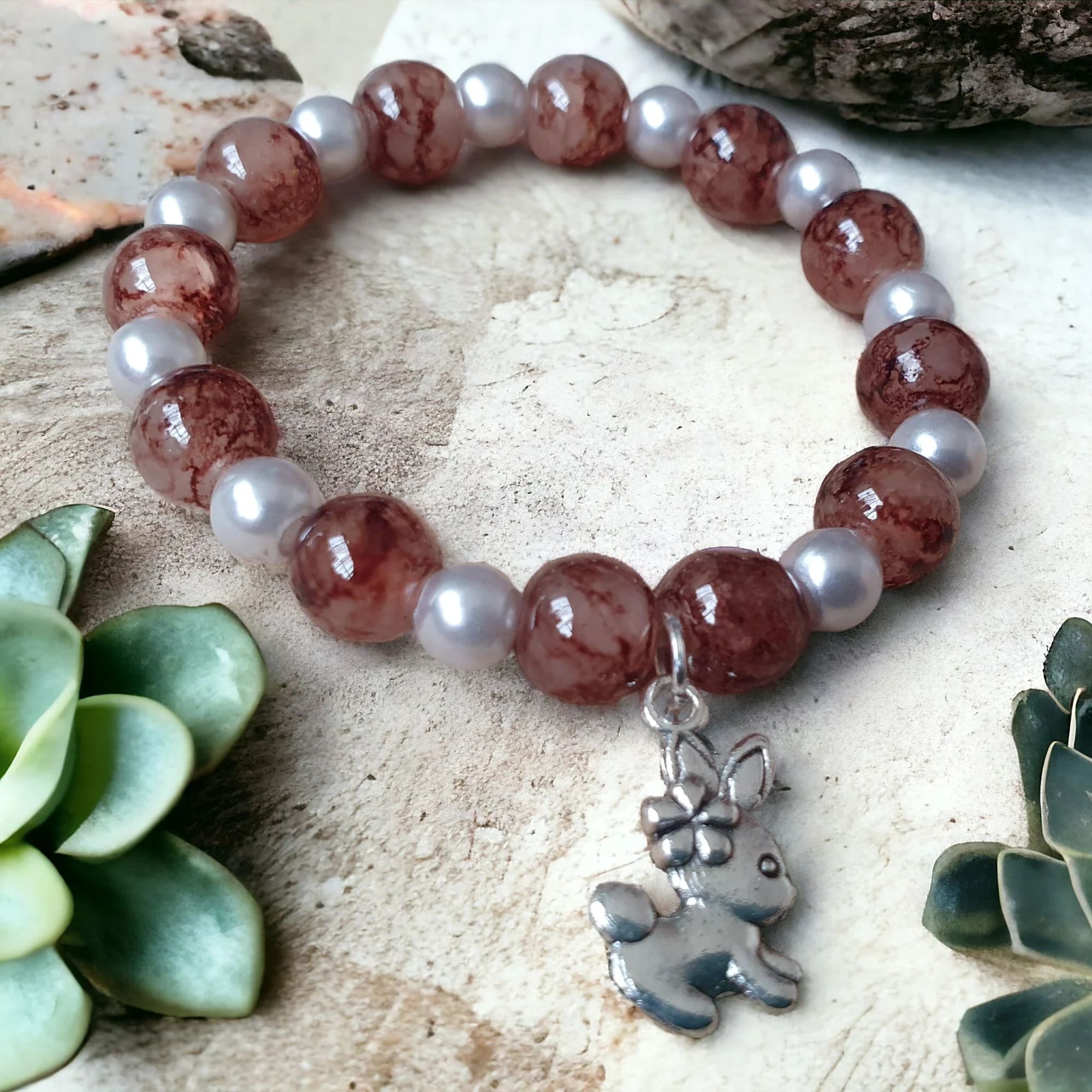 Unique Hand Made Beaded Stretch Children’s Bracelet