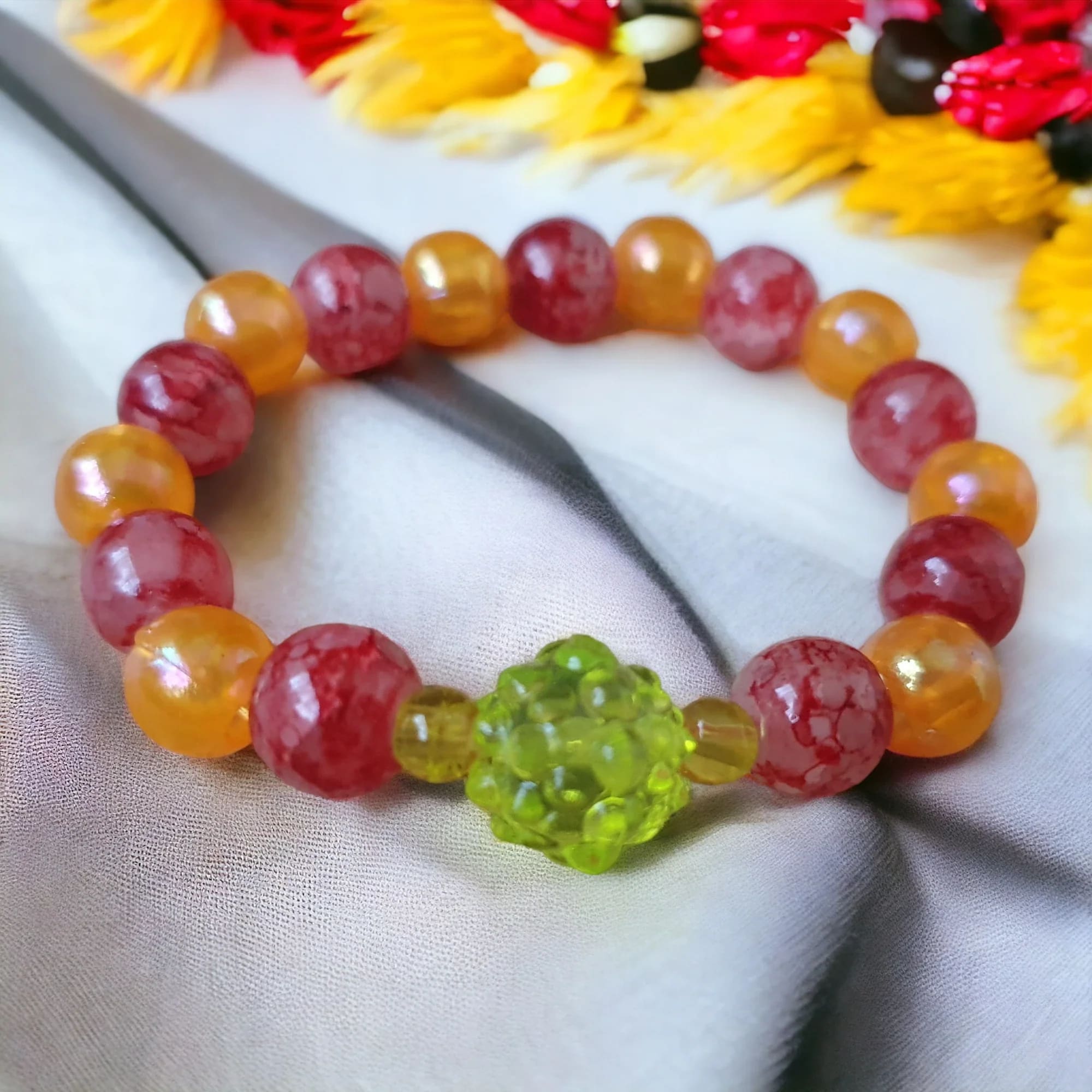 Unique Hand Made Beaded Stretch Children’s Bracelet