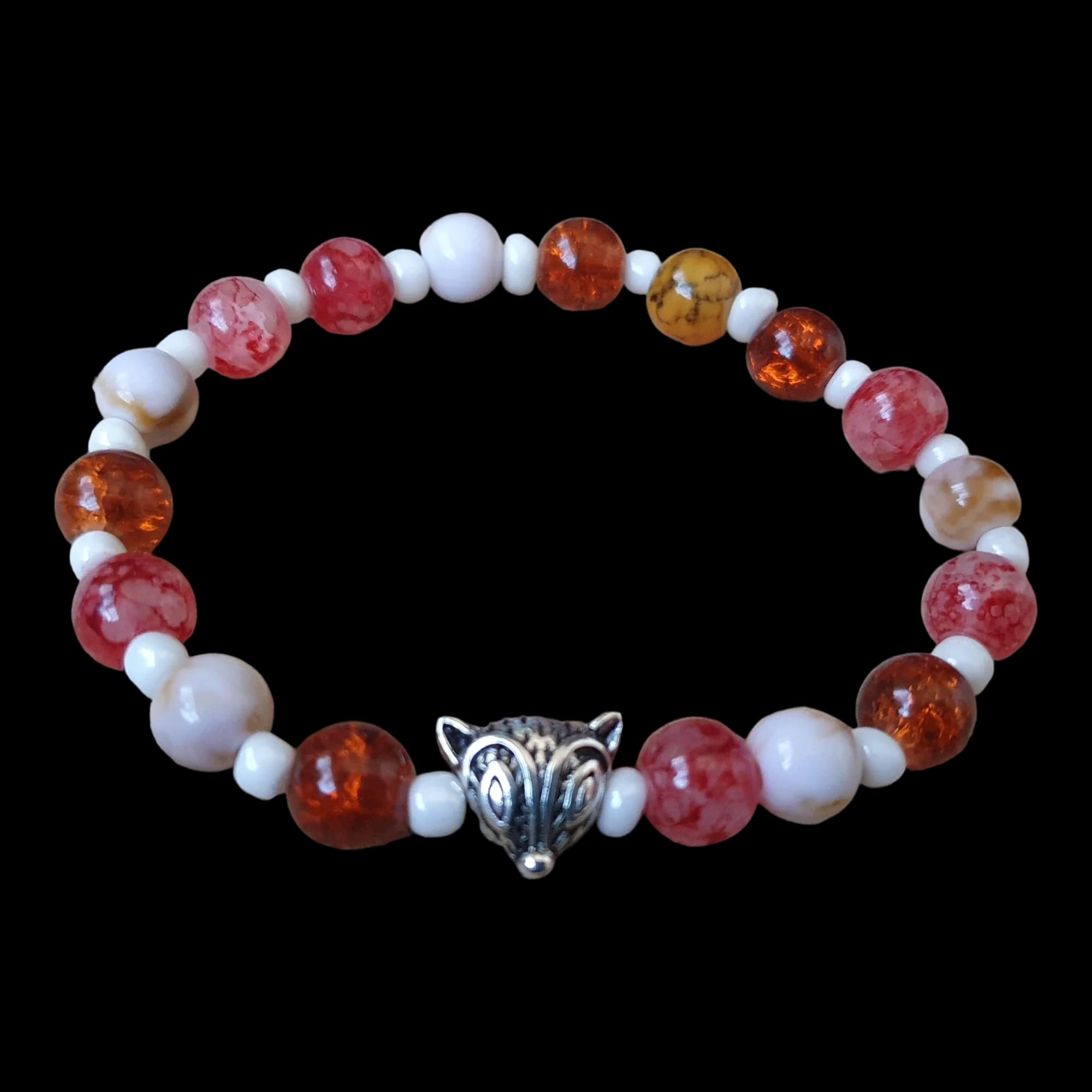 Unique Handmade Crafted Beaded Bracelet Pink Glider Charm