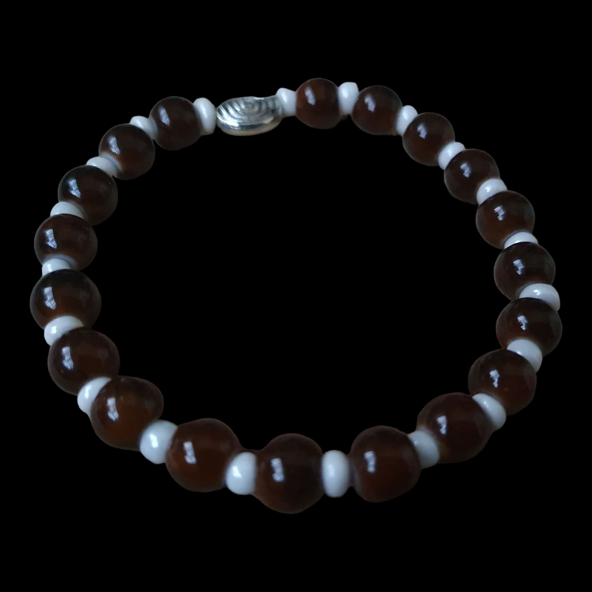 Unique Handmade Crafted Beaded Bracelet Spiral Charm Gift