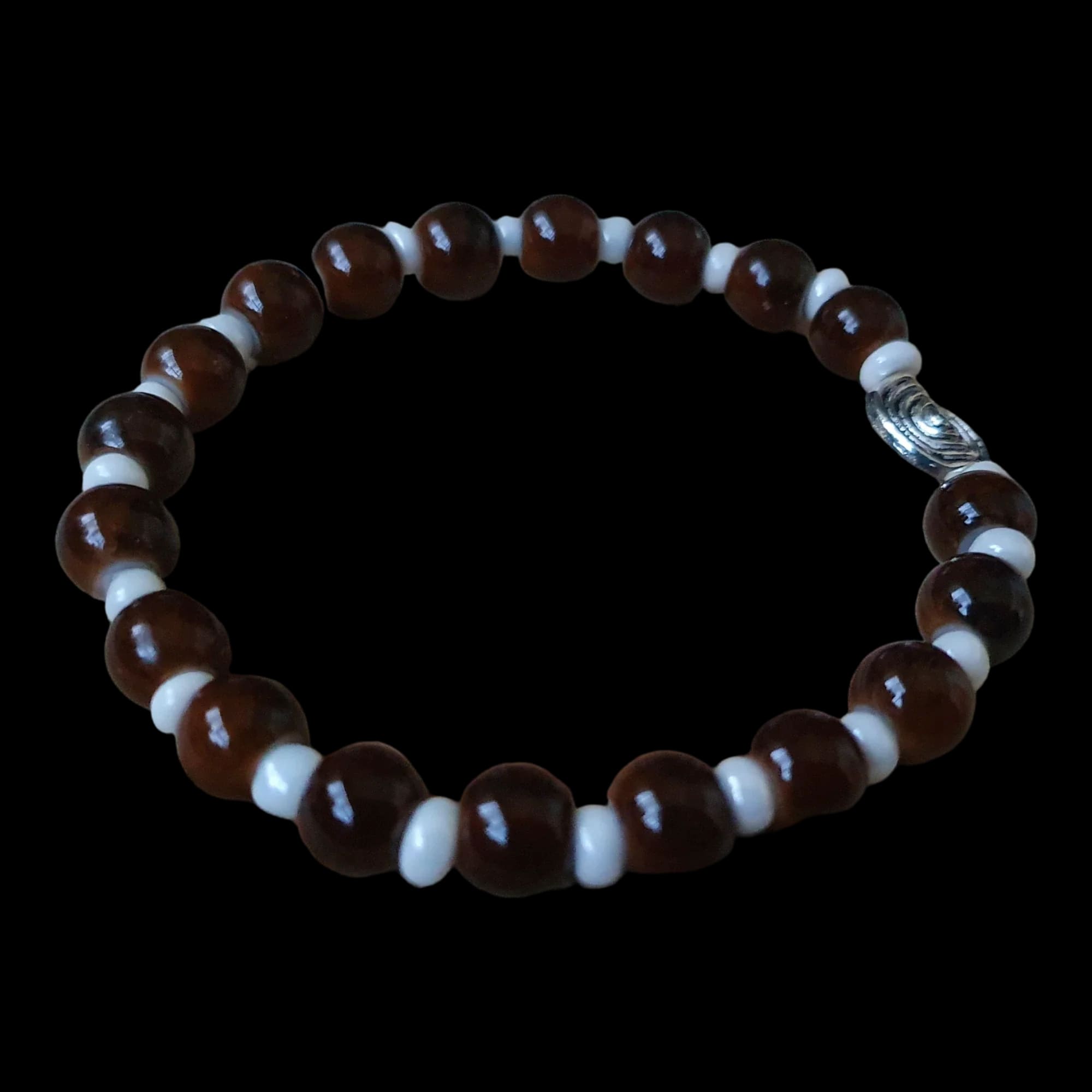 Unique Handmade Crafted Beaded Bracelet Spiral Charm Gift