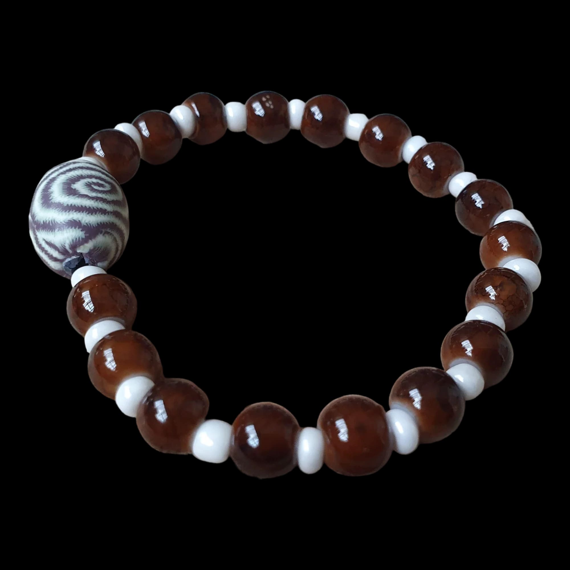 Unique Handmade Crafted Beaded Stretch Bracelet Gift