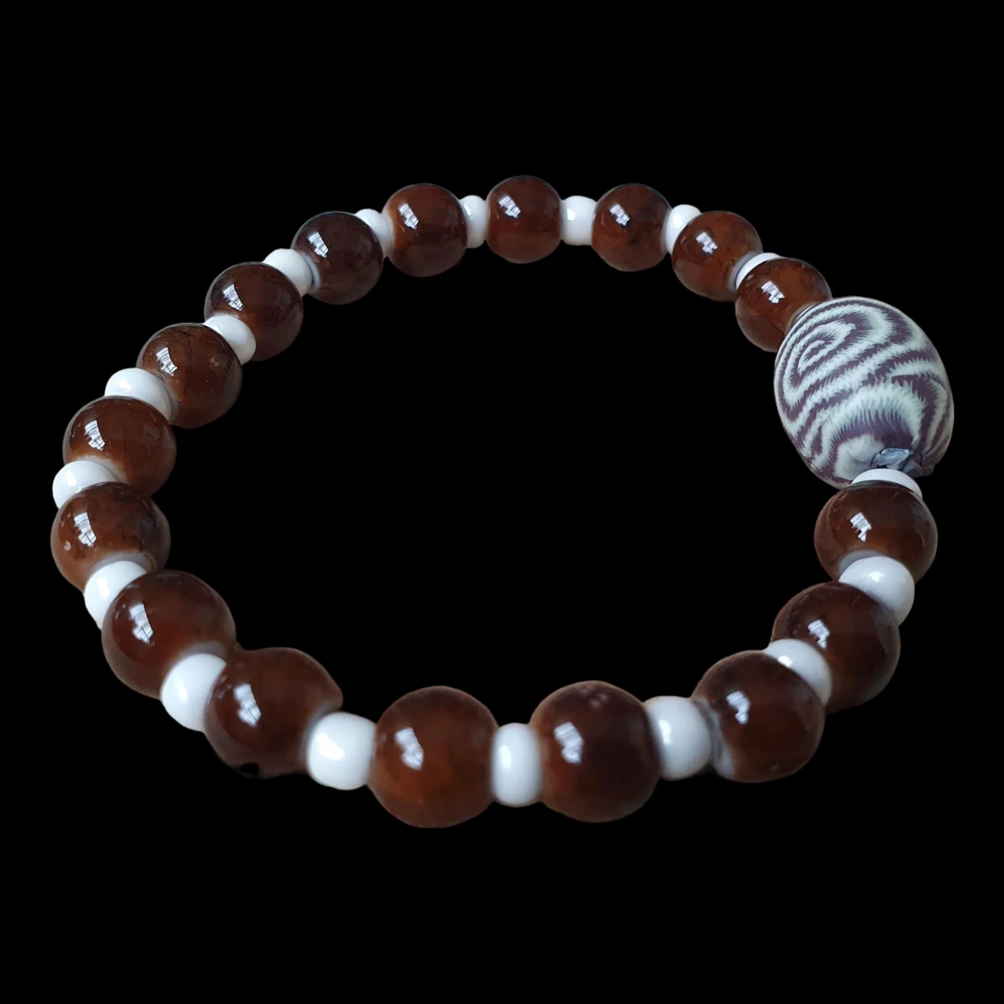Unique Handmade Crafted Beaded Stretch Bracelet Gift