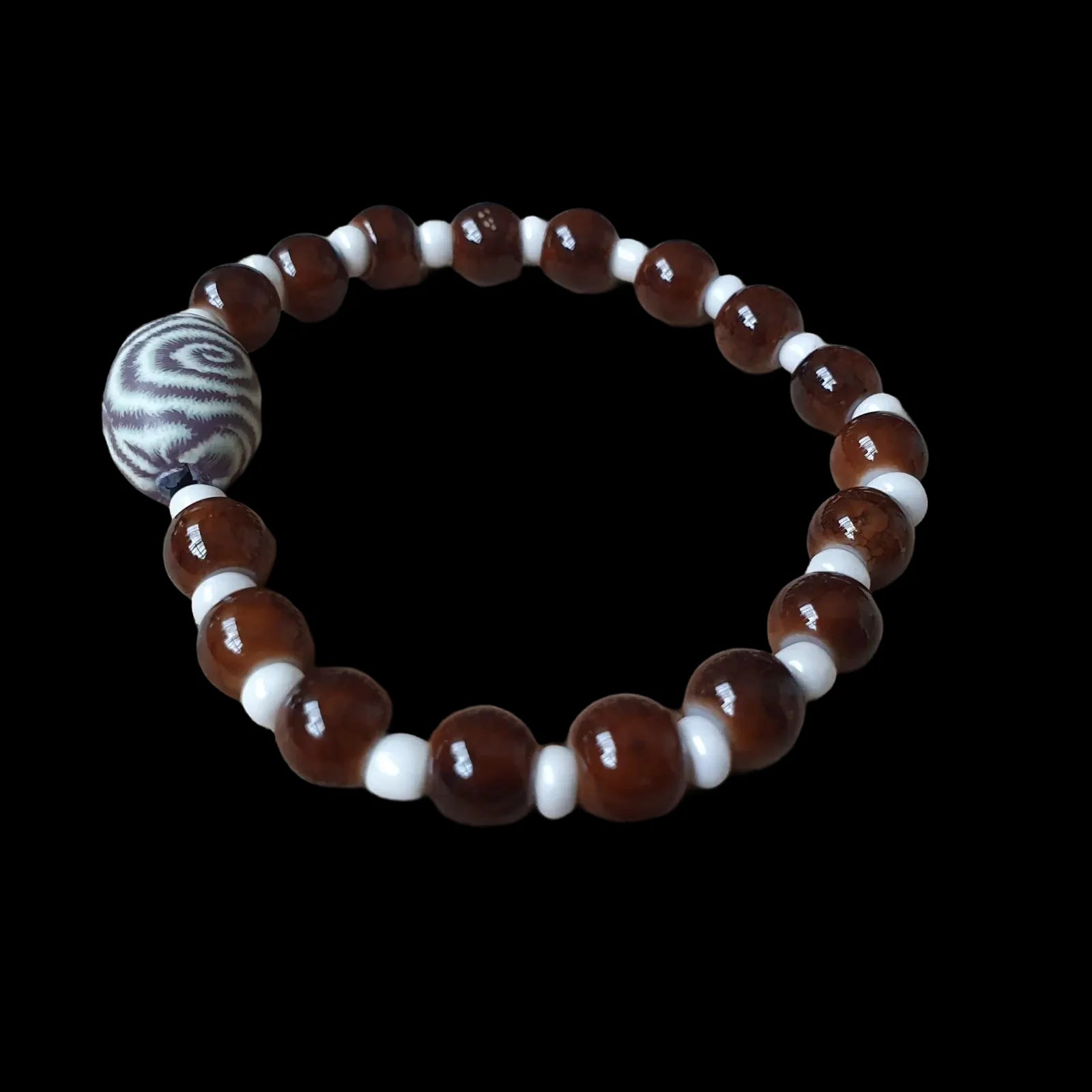 Unique Handmade Crafted Beaded Stretch Bracelet Gift