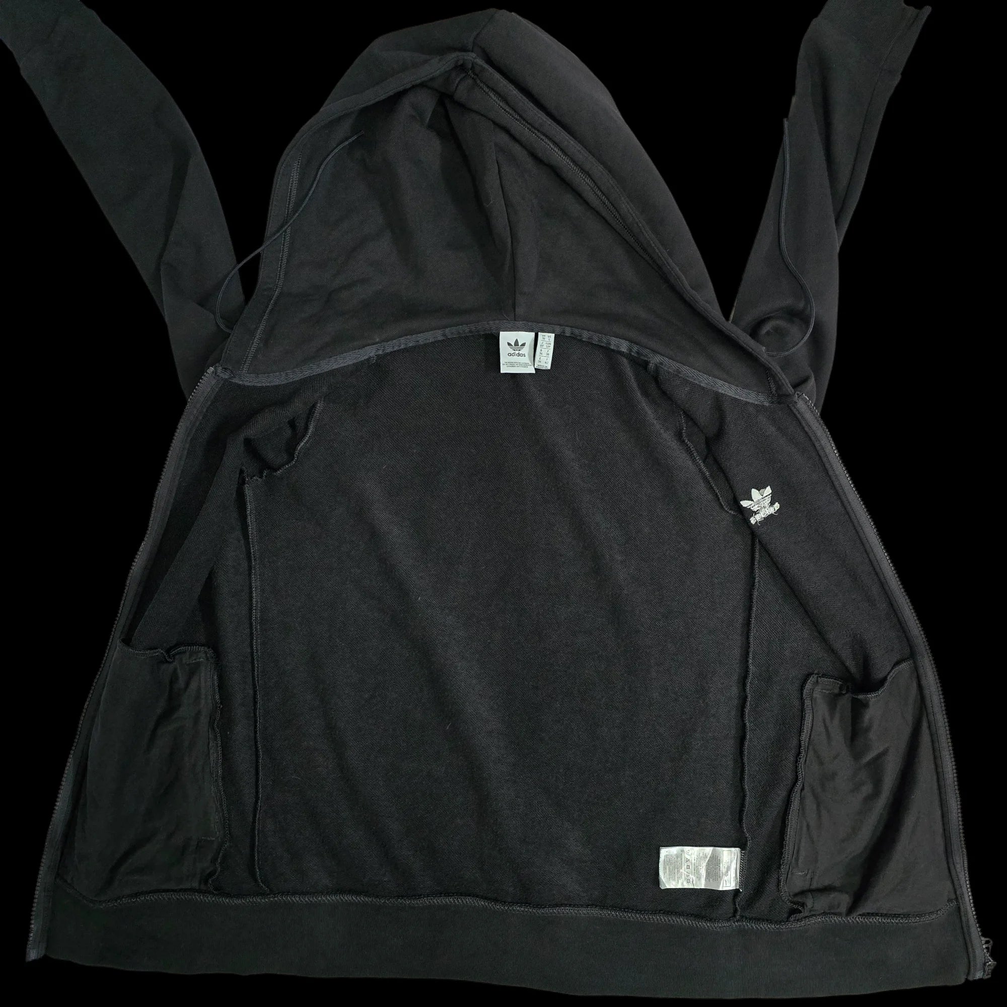 Unisex Adidas Black Full Zip Hoodie UK 10 - Hoodies - 5