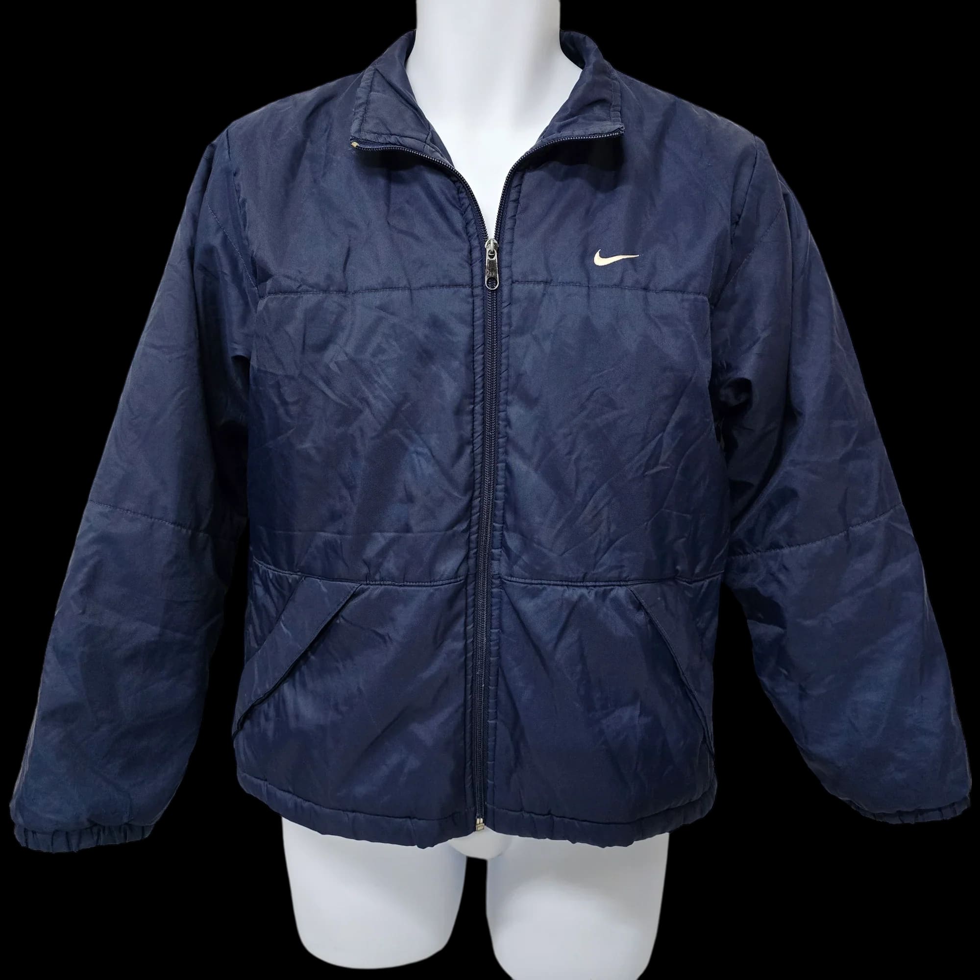Unisex Nike Blue Bomber Jacket Coat UK Large - 1 - 3465