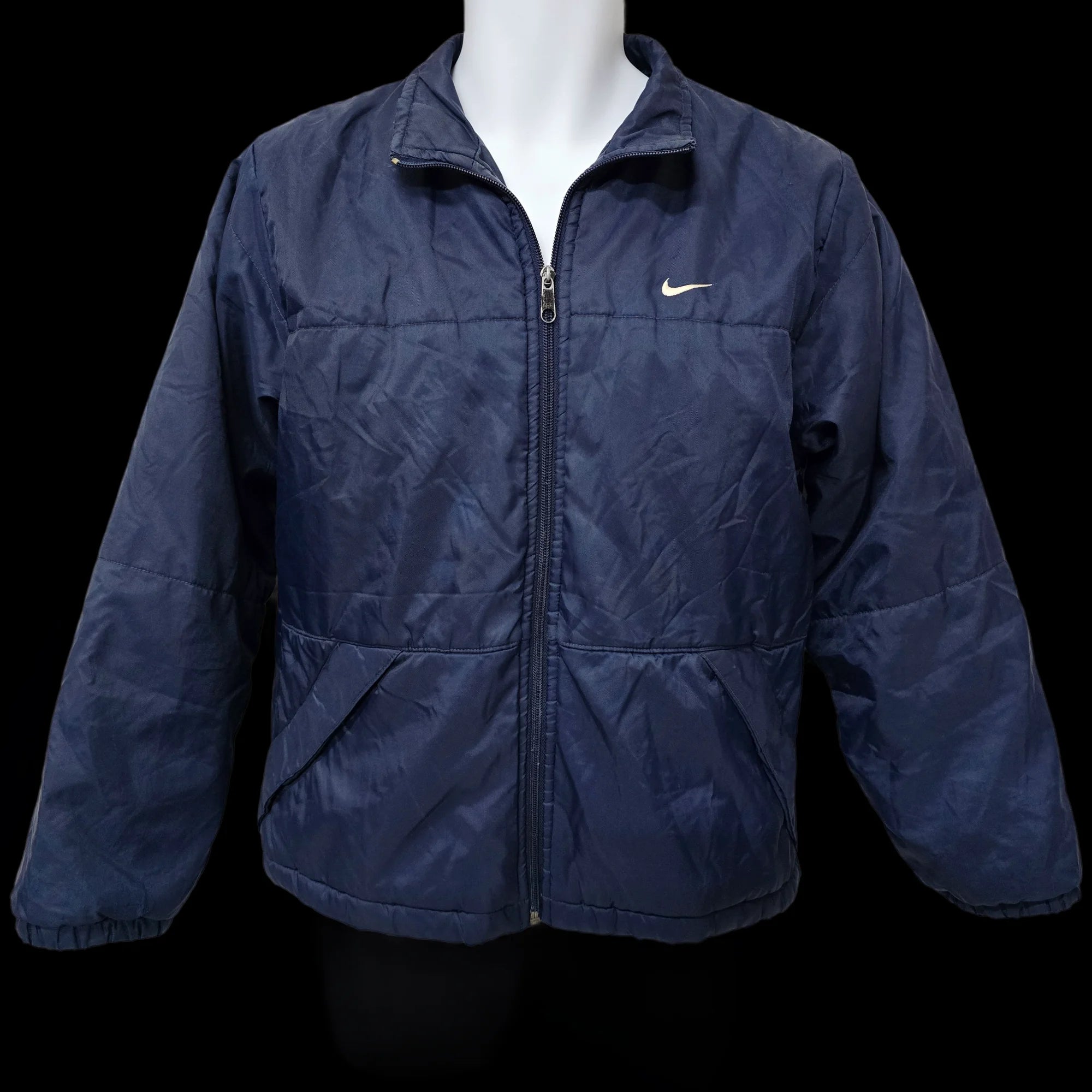 Unisex Nike Blue Bomber Jacket Coat UK Large - 1 - 3465