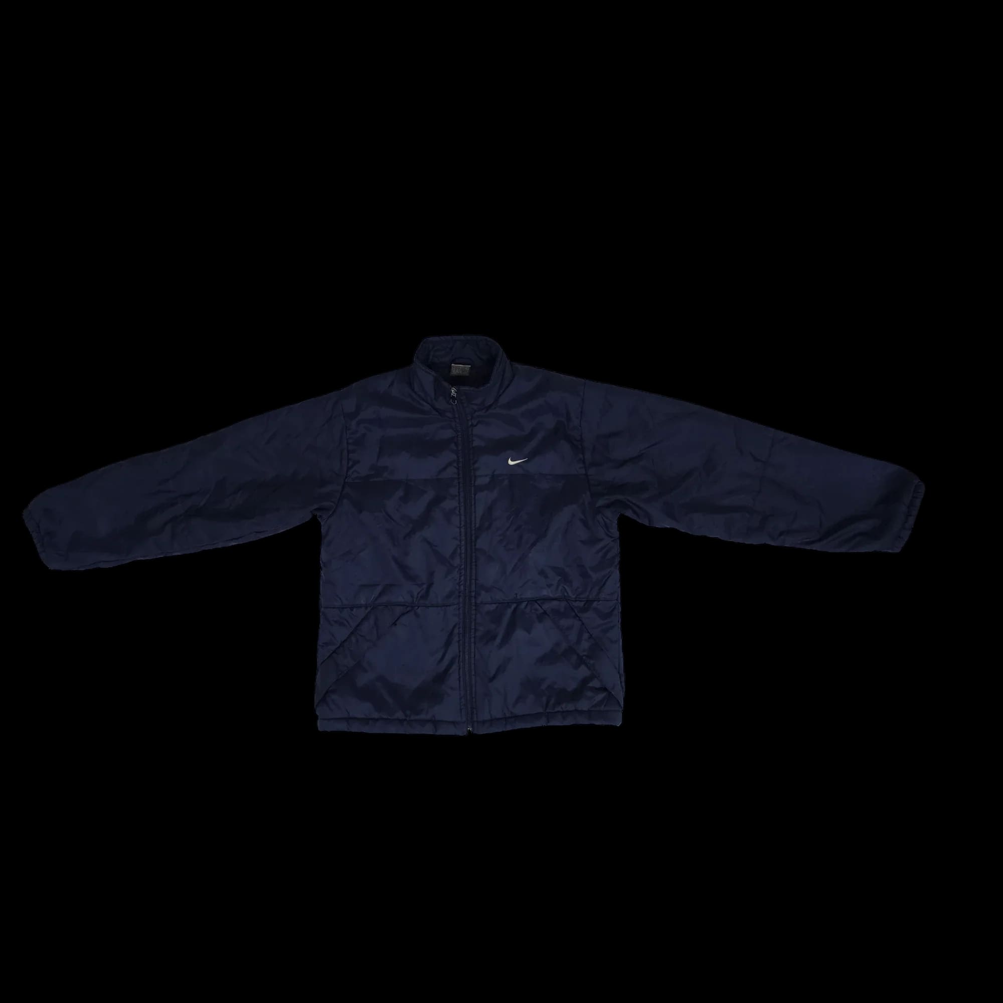 Unisex Nike Blue Bomber Jacket Coat UK Large - 4 - 3465