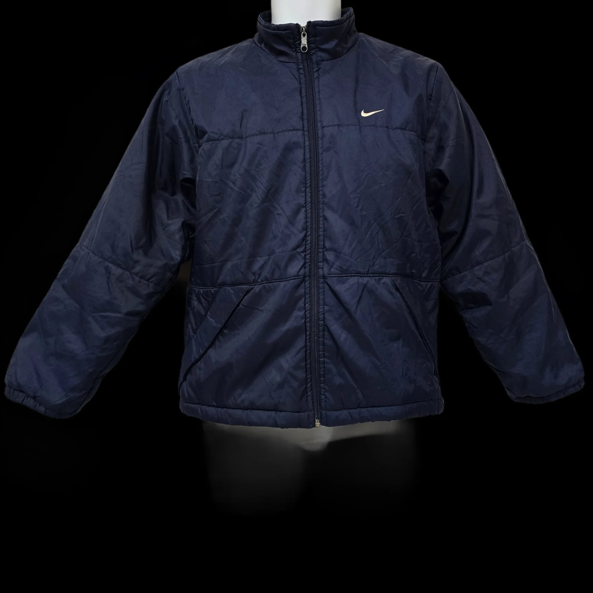 Unisex Nike Blue Bomber Jacket Coat UK Large - 3 - 3465