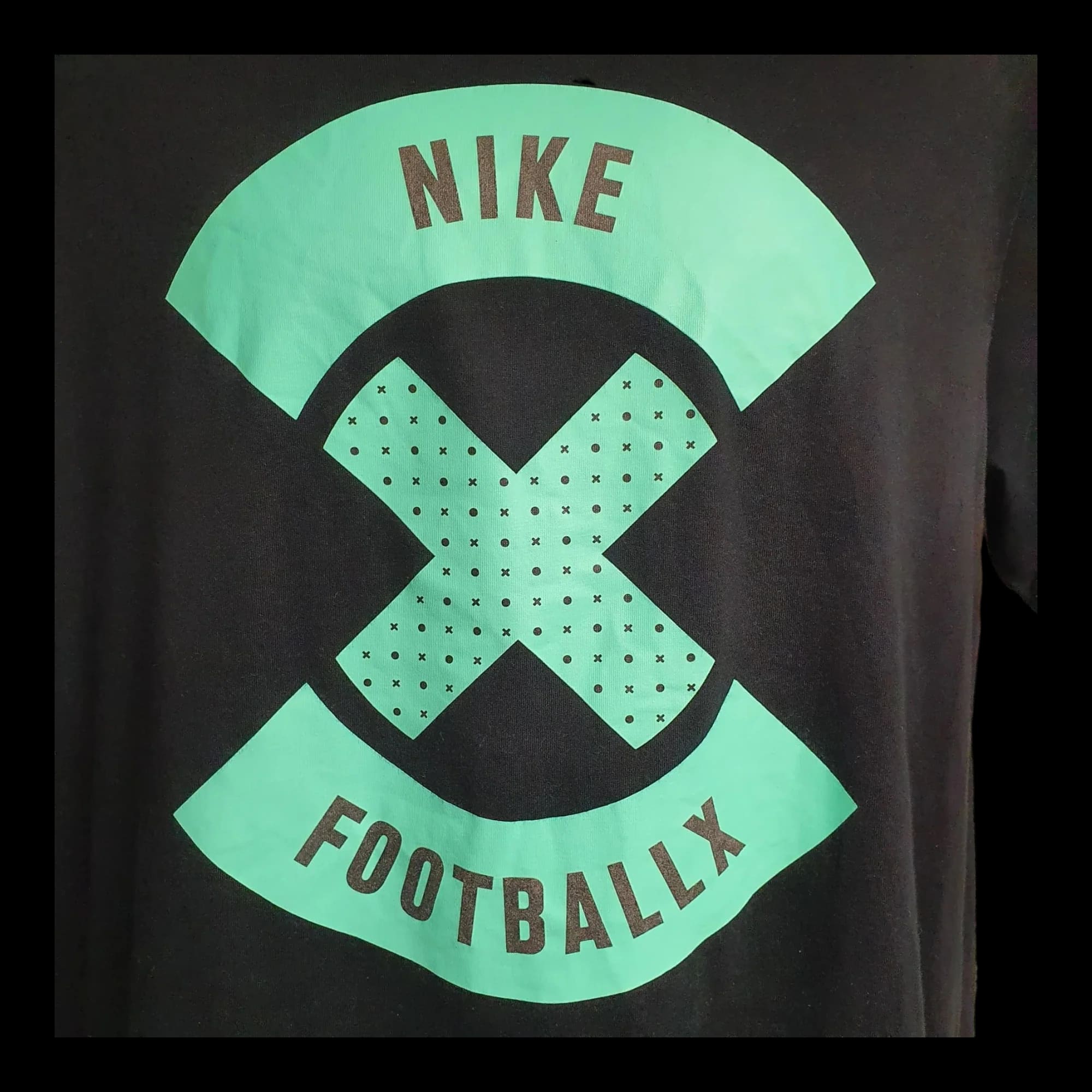 Unisex Nike Football X Black T-shirt UK Large - T-Shirts