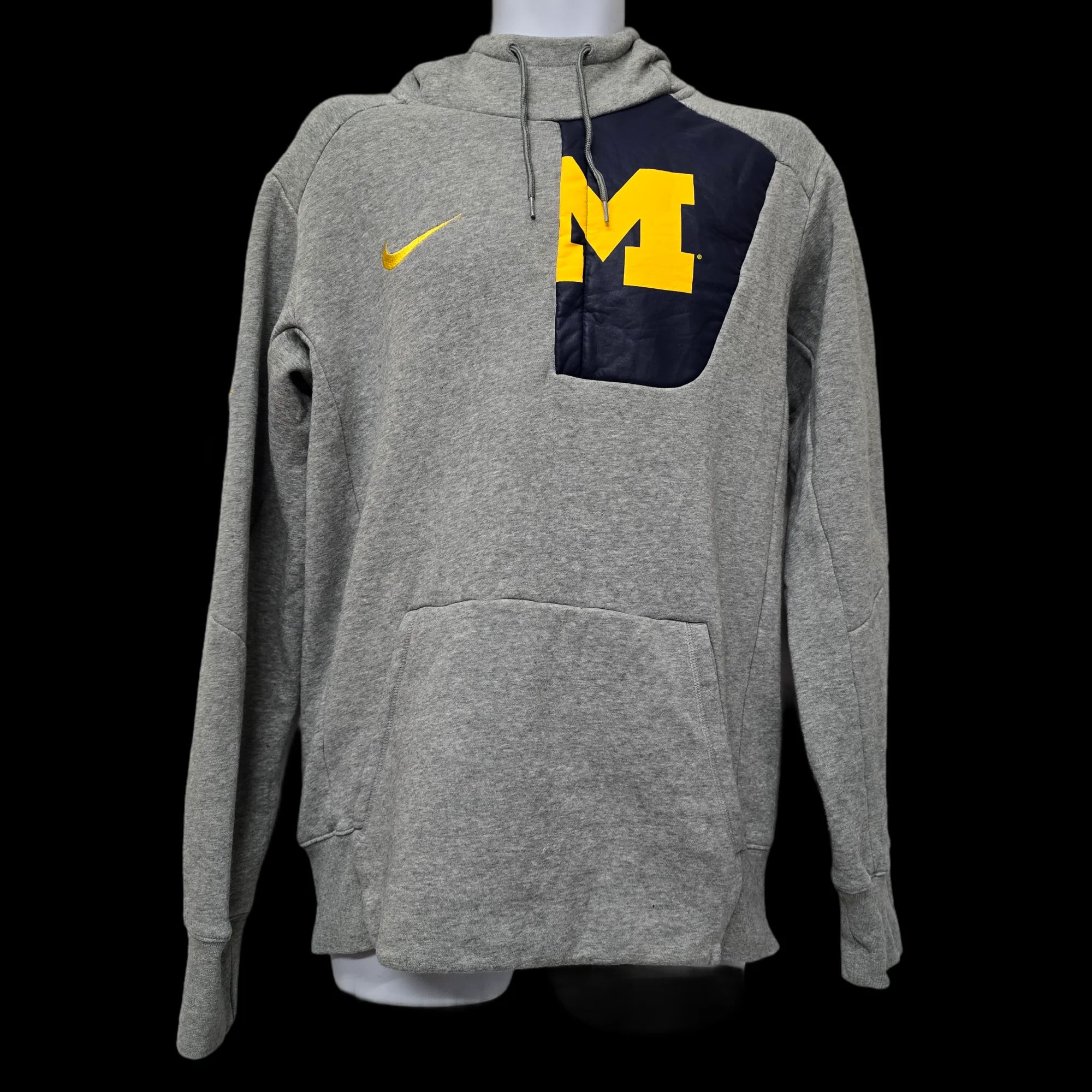 Unisex Nike Michigan Wolverines Grey Hoodie UK Medium