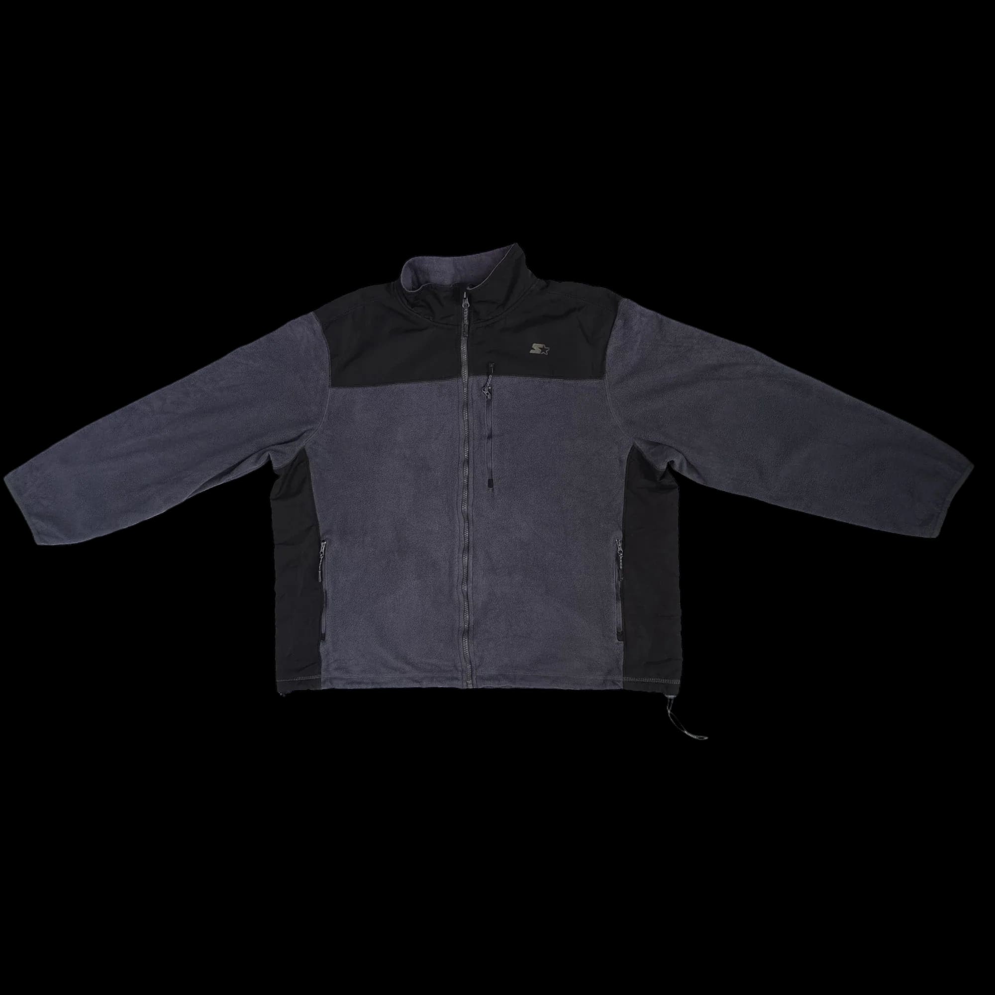 Unisex Starter Black Grey Fleece Jacket UK XL - Coats &
