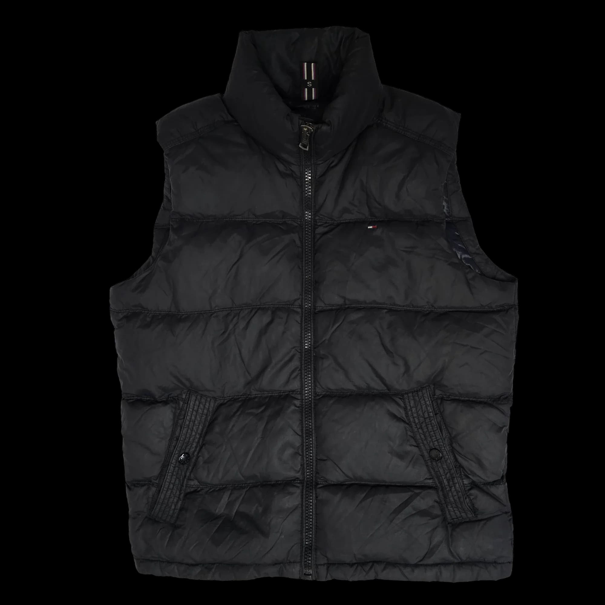 Unisex Tommy Hilfiger Black Gilet Jacket UK Small - 3 - 3464